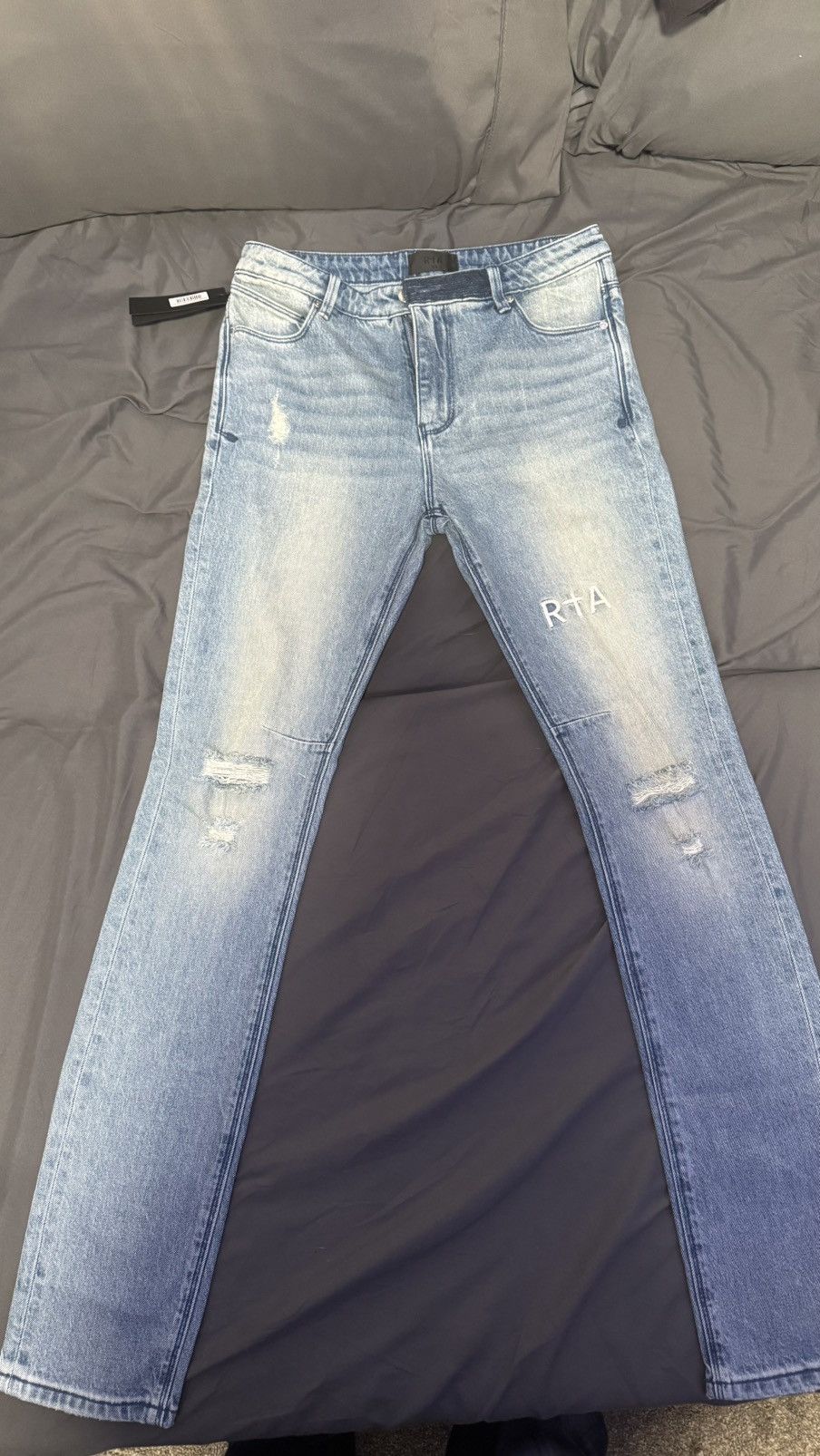 Rta RTA Bryant Ripped Skinny Jeans – Blue Haze Triple Cross | Grailed