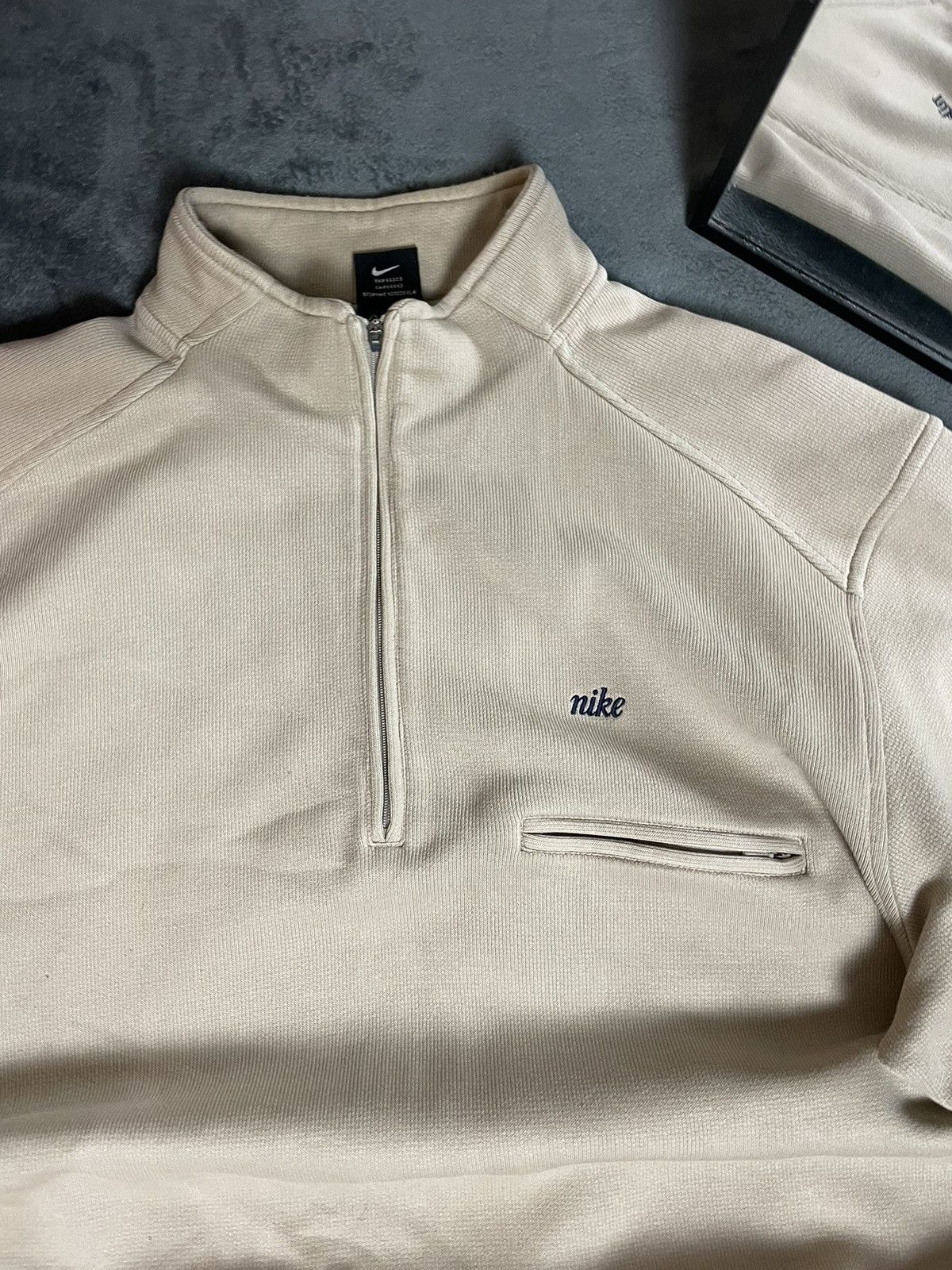 Nike × Vintage 90s Nike Vintage 1/3 Zip Pullover Sweatshirt Oversize Size US XL / EU 56 / 4 - 3 Thumbnail