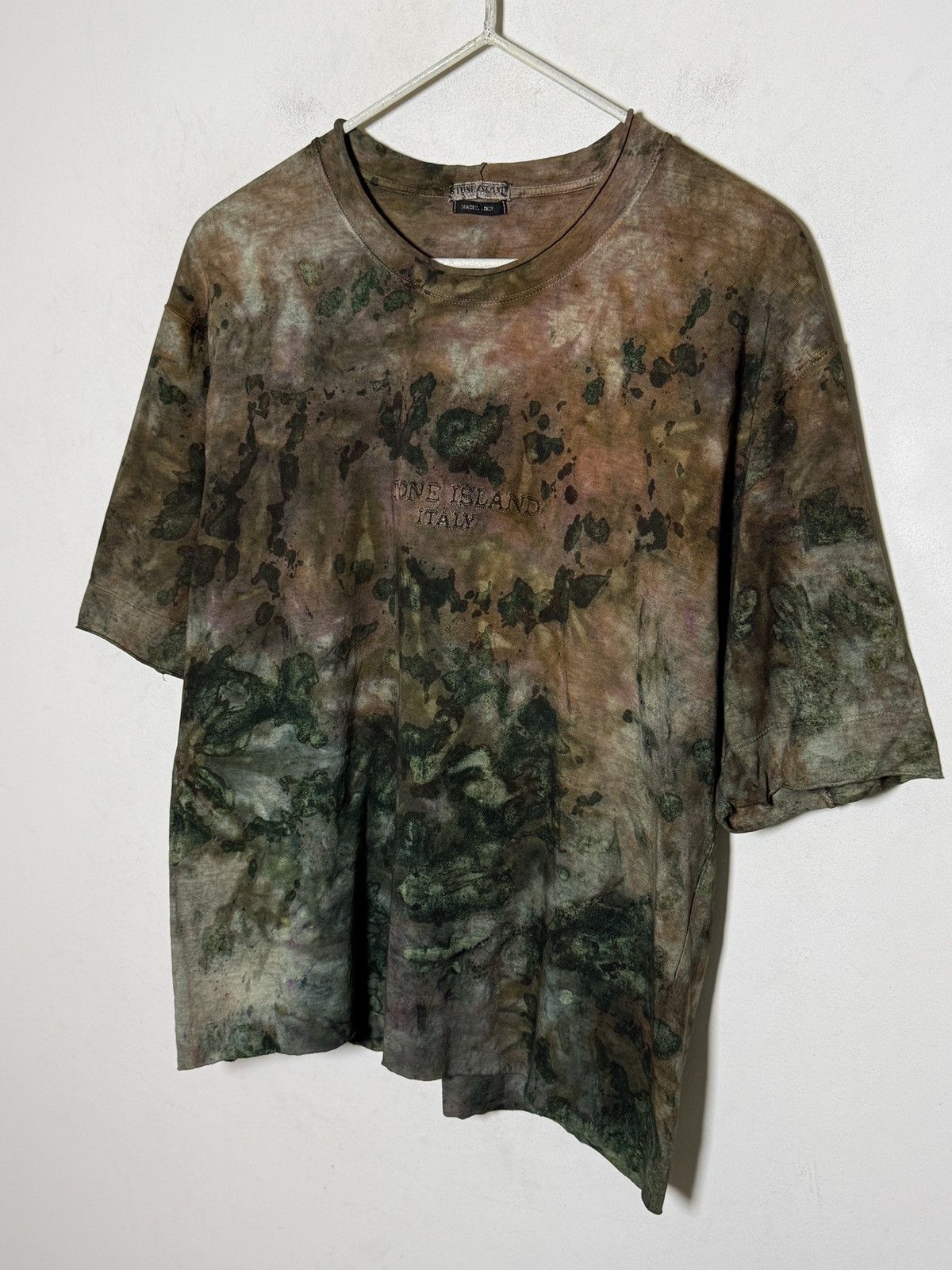 Stone Island stone island y2k crop dyed t shirt s-m moss mold Size US M / EU 48-50 / 2 - 3 Thumbnail