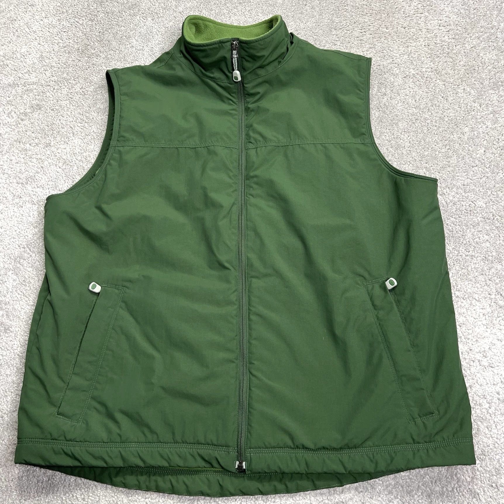 Vintage VINTAGE LL Bean Vest Mens XL Tall XLT Green Nylon Fleece Lined Full Zip Outdoors 0BDR5 Size US XL / EU 56 / 4 - 2 Thumbnail