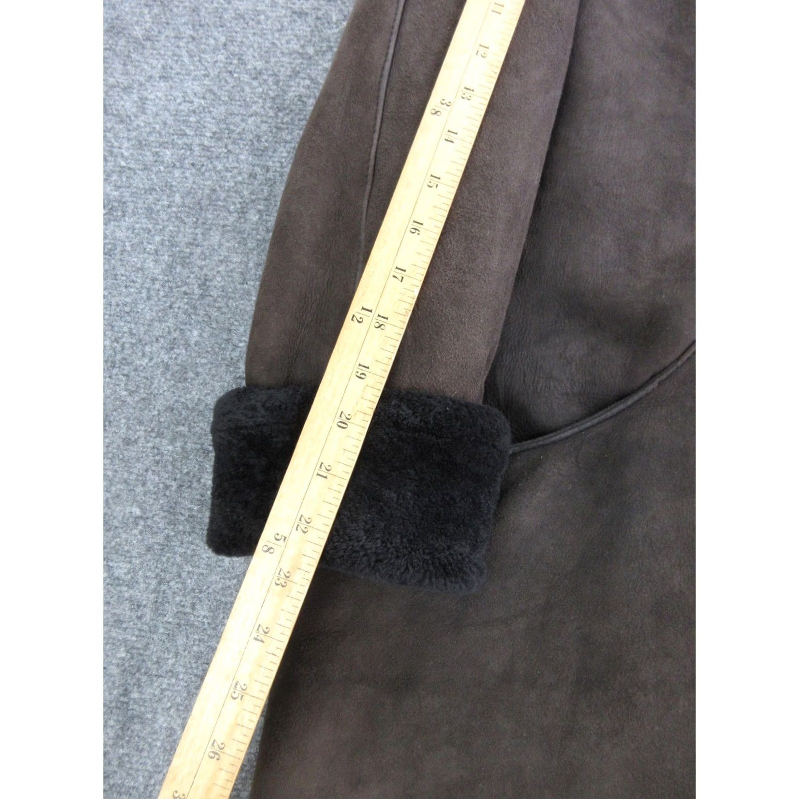 Vintage Vtg Shearling Coat Mens XL Brown Suede Wool Lined Toggle Button Warm Rancher Size US XL / EU 56 / 4 - 6 Thumbnail
