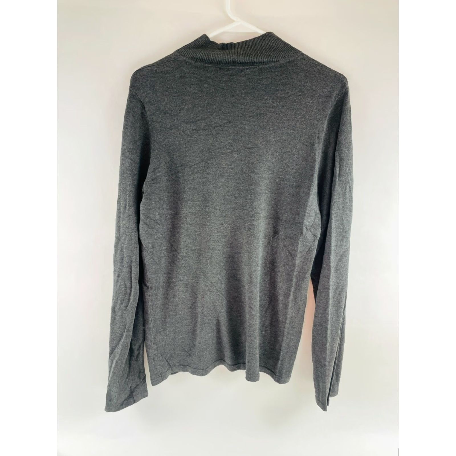 Vintage T Tahari Sweater Women's L Gray Pullover Long Sleeve Mock Neck NWT Rin Edge Size L / US 10 / IT 46 - 2 Thumbnail