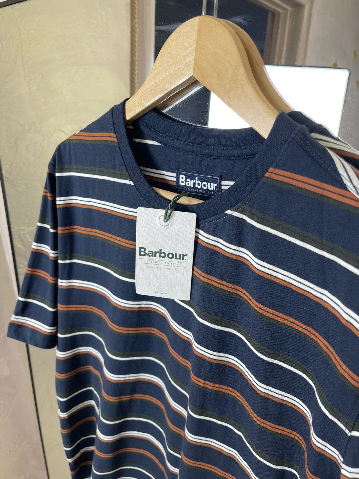 Barbour Barbour Classic Multi-Stripe Premium Cotton Essential Tee Size US M / EU 48-50 / 2 - 2 Thumbnail