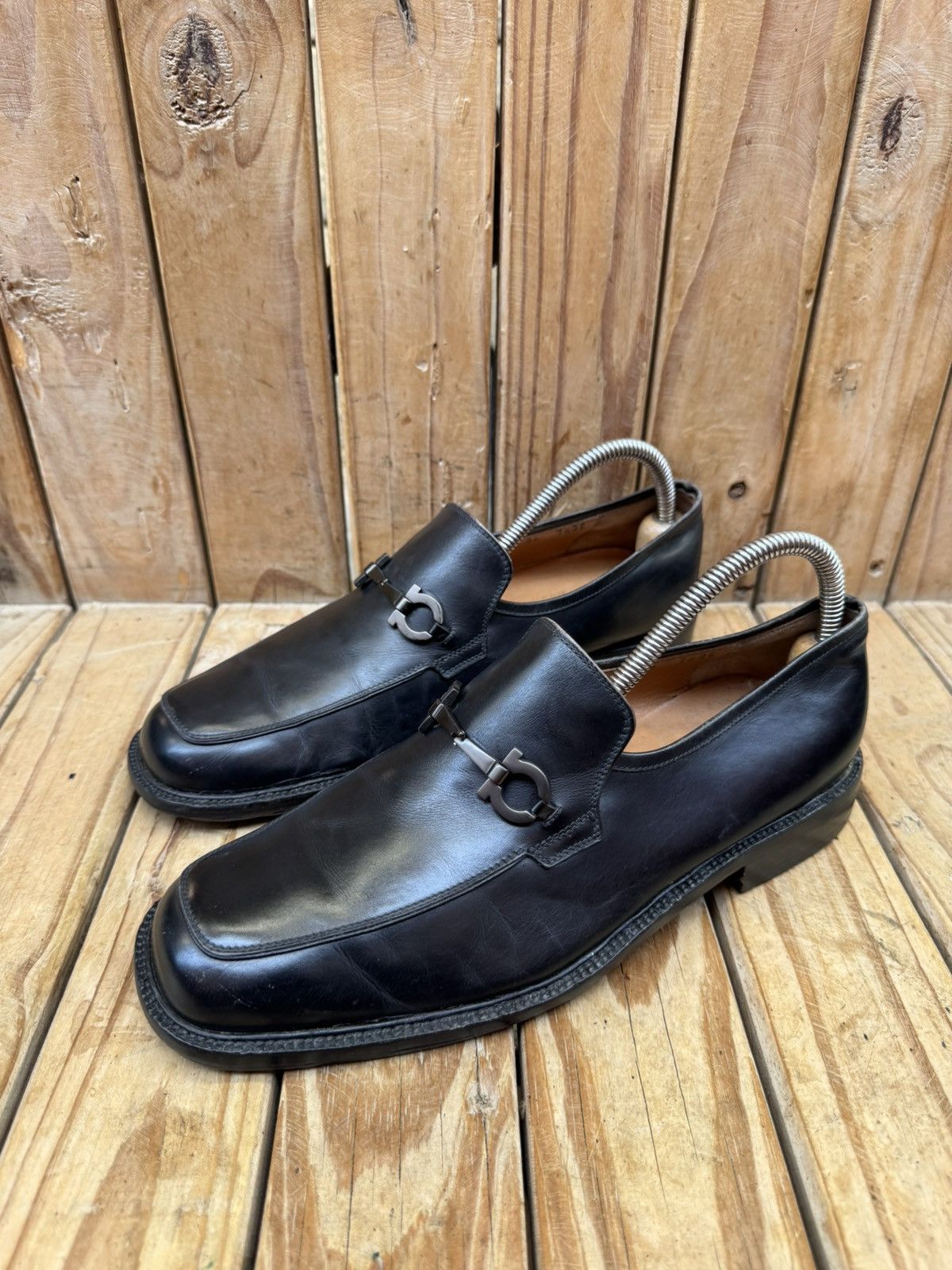 Salvatore Ferragamo Salvatore Ferragamo Black Men’s Leather Loafers Sz US 7.5 EE Size US 7.5 / EU 40-41 - 1 Thumbnail