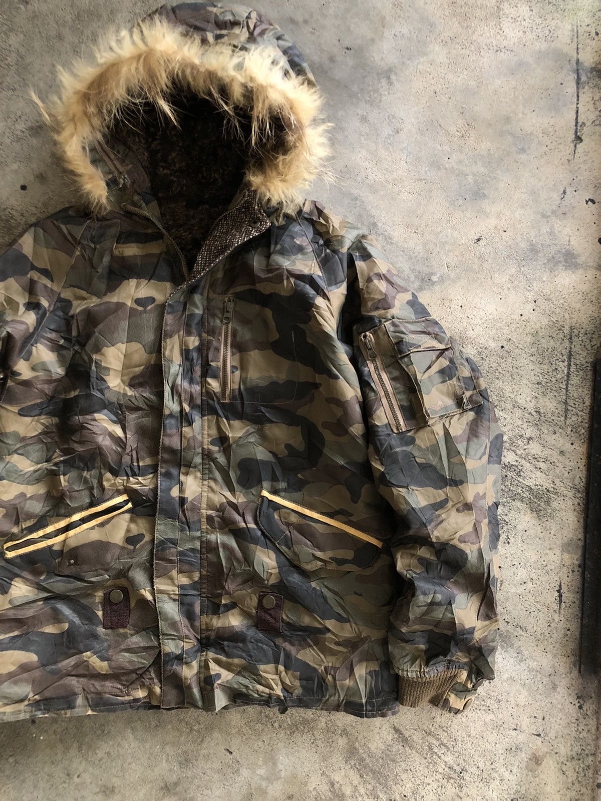 If Six Was Nine × Japanese Brand × Le Grande Bleu (L.G.B.) JAPANESE BRAND TRIXY JACKET CAMO FUR HOODIE LGBSTYLE Size US L / EU 52-54 / 3 - 2 Thumbnail