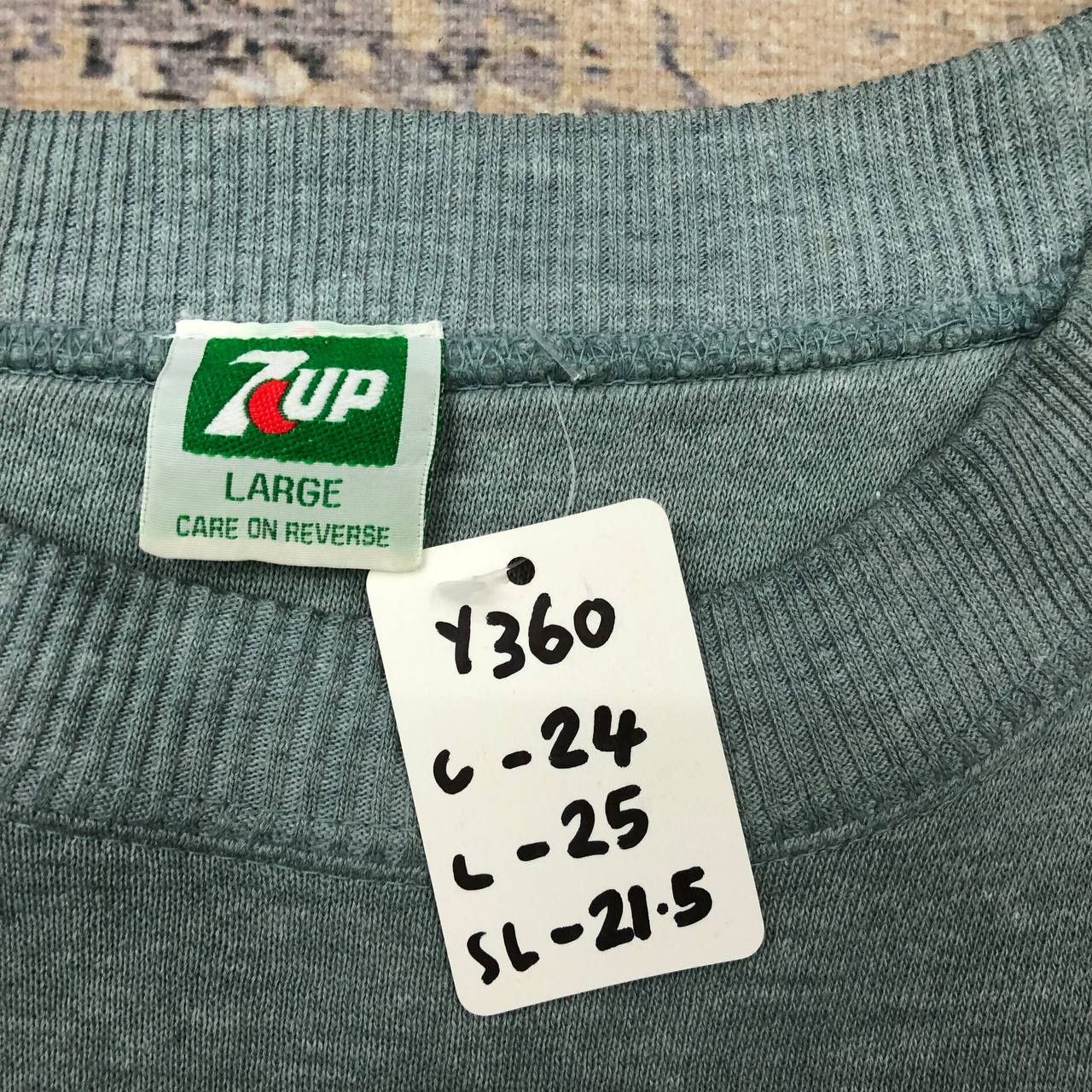 Vintage Y360 VTG SUN FADED DISTRESSED AMERICAN TASTE 7UP SWEATSHIRT Size US L / EU 52-54 / 3 - 9 Thumbnail