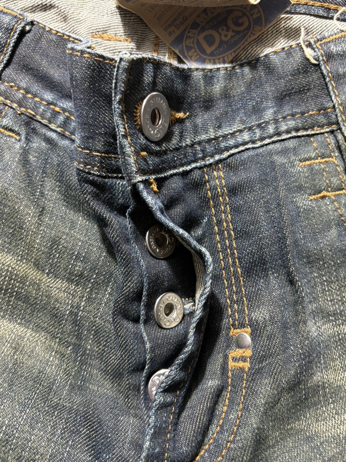 Dolce & Gabbana 00’s DOLCE & GABBANA MUD WASH DENIM JEANS Size US 33 - 9 Thumbnail