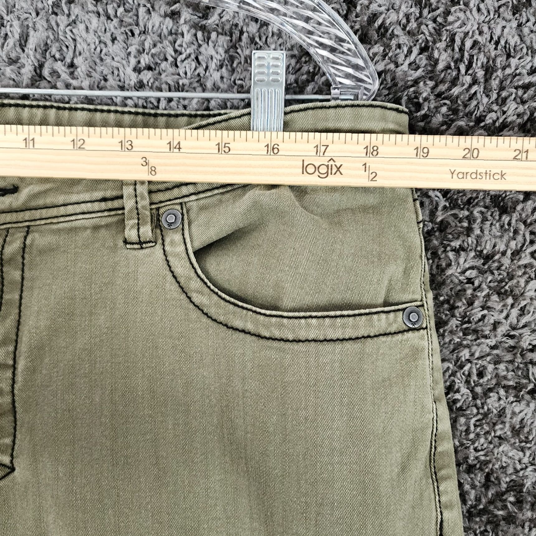Vintage Axe & Crown Straight Green Jeans Mens 38x34 Regular Size US 38 / EU 54 - 3 Thumbnail