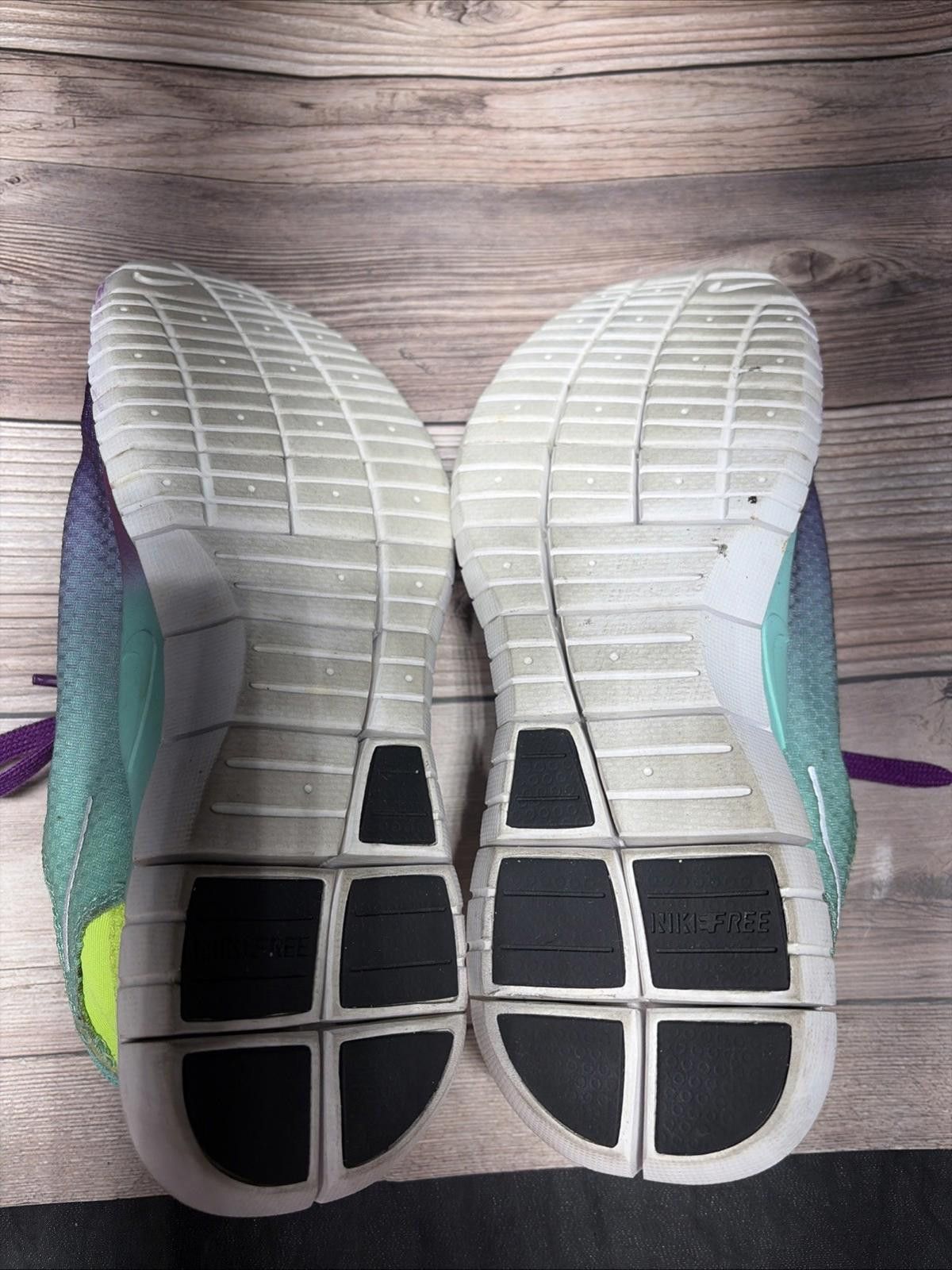 Nike Women’s Nike Free ID 689841 991 • Sz8 (Purple,teal & Yellow) Size US 8 / IT 38 - 7 Thumbnail