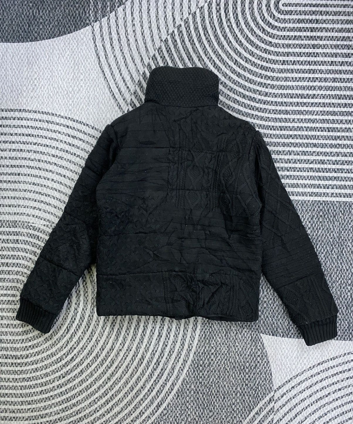 Japanese Brand Vintage Bernings Sho Zipper Premium Black Knit Jacket Size US M / EU 48-50 / 2 - 2 Thumbnail