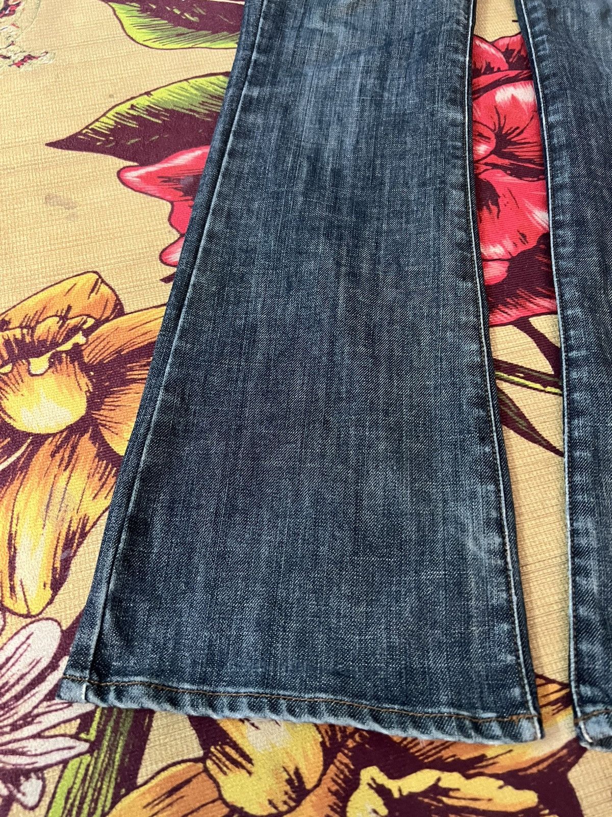 Japanese Brand × Uniqlo × Vintage 💥Flare💥Vintage Uniqlo Flare Blue Jean Size 28" / US 6 / IT 42 - 3 Thumbnail