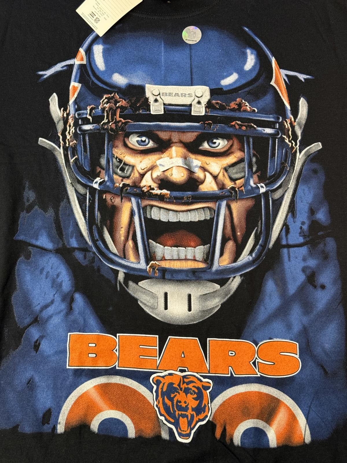 Designer Y2K NFL Chicago Bears T-shirt Big Face Art Carttoon Tee L Size US L / EU 52-54 / 3 - 4 Thumbnail