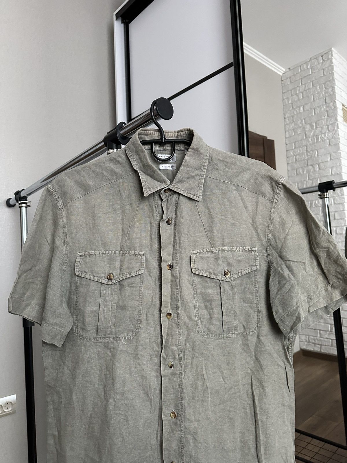 Brunello Cucinelli Brunello Cucinelli Linen Shirt Button Up Size US L / EU 52-54 / 3 - 5 Thumbnail