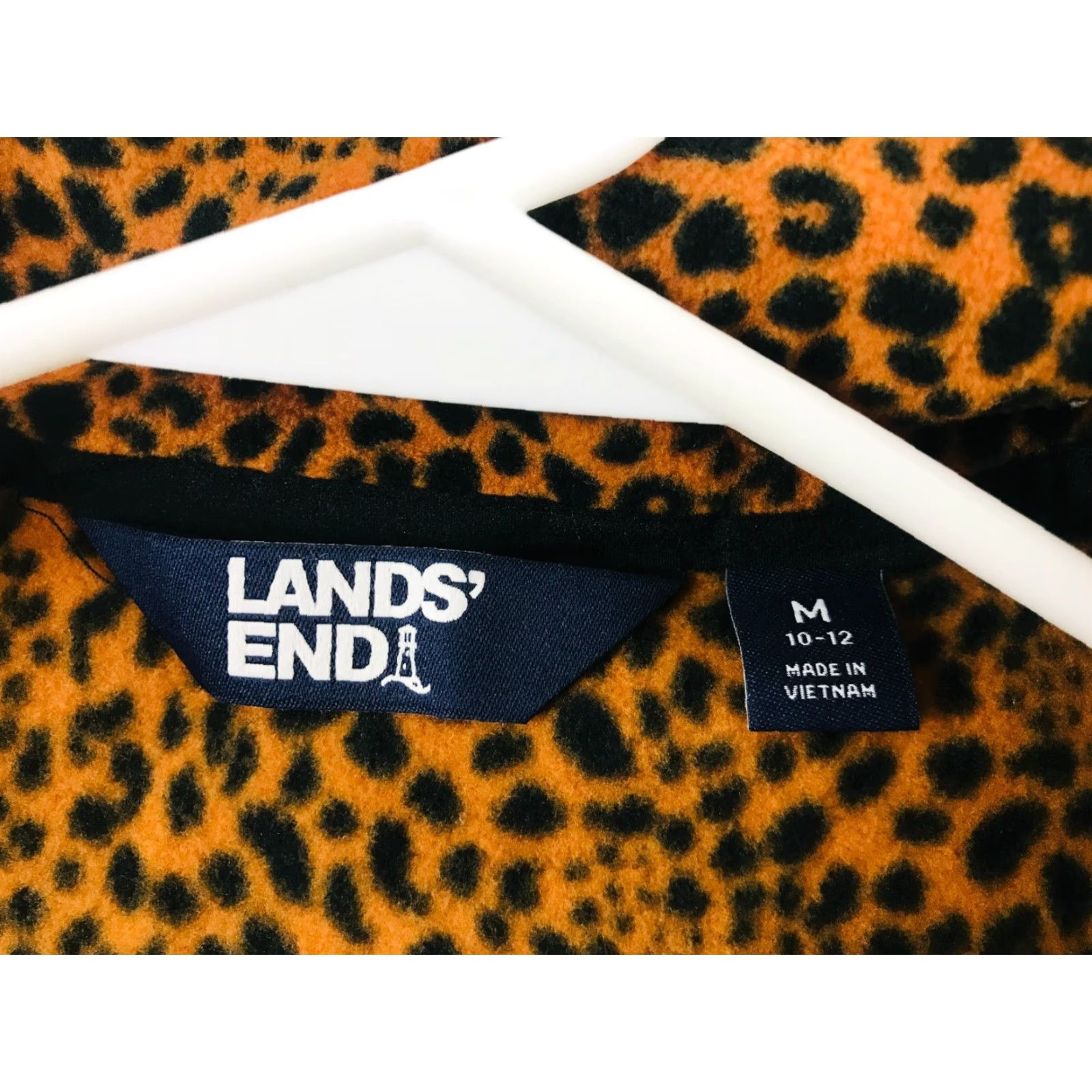 Lands' End Lands' End Jacket Womens Medium Brown Animal Print Full Zip Womens Size M / US 6-8 / IT 42-44 - 5 Thumbnail