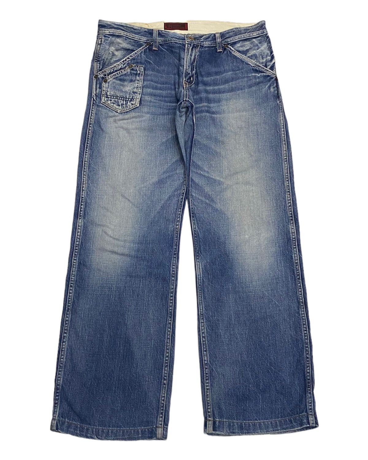 Beauty Beast × Hysteric Glamour 🔥JOHN BULL DISTRESSED BAGGY DENIM JEANS Size US 34 / EU 50 - 1 Thumbnail