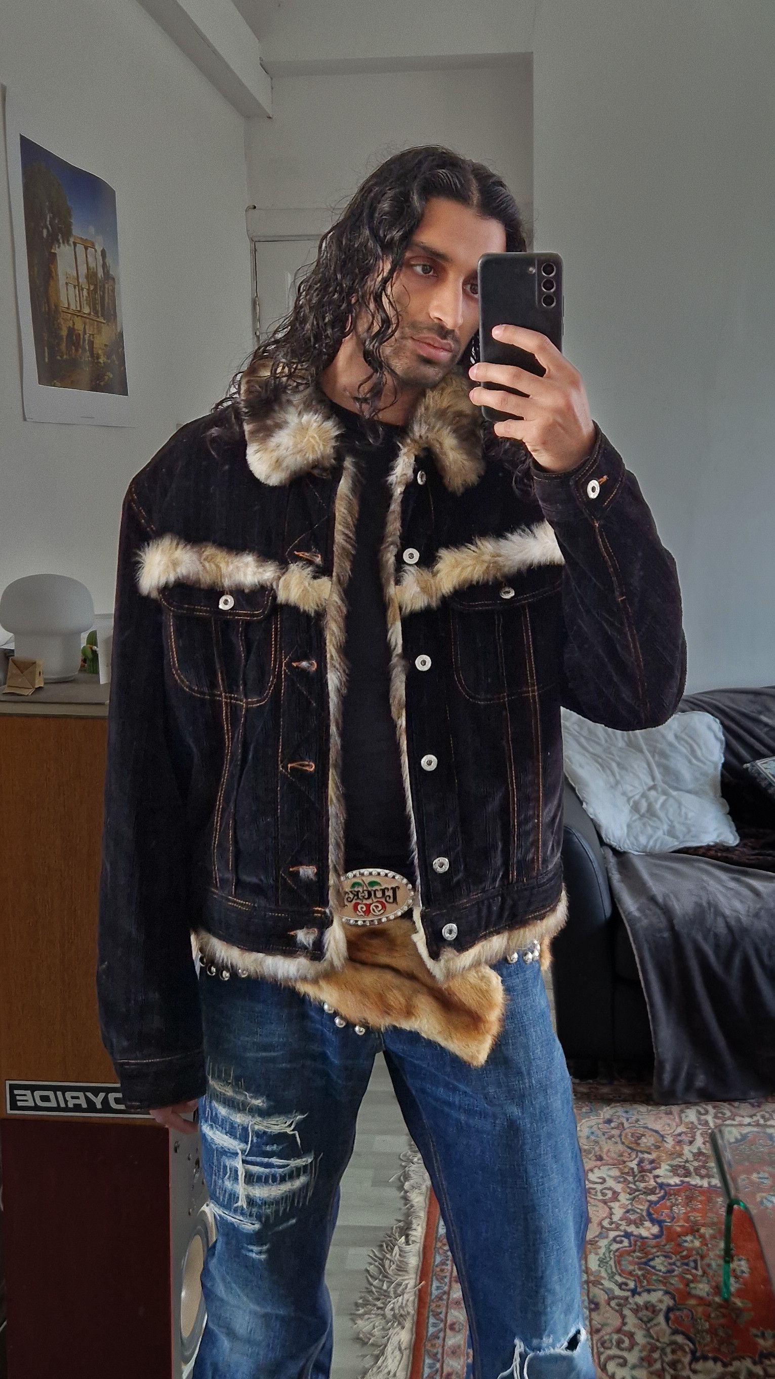 Dolce & Gabbana Dolce & Gabbana Coyote Fur Denim Jacket | Grailed