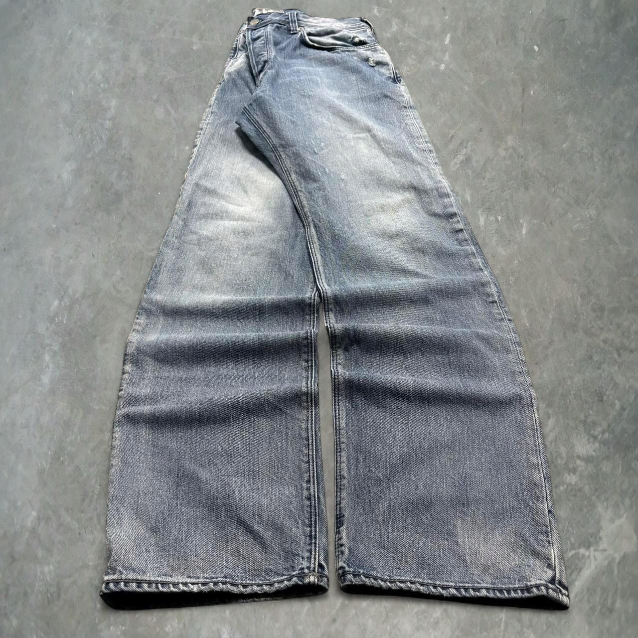 Vintage Crazy Vintage Y2K 2000s Baggy Tall Sliq Skater Style Medium Wash Grunge Denim Jeans! Size US 34 / EU 50 - 1 Thumbnail