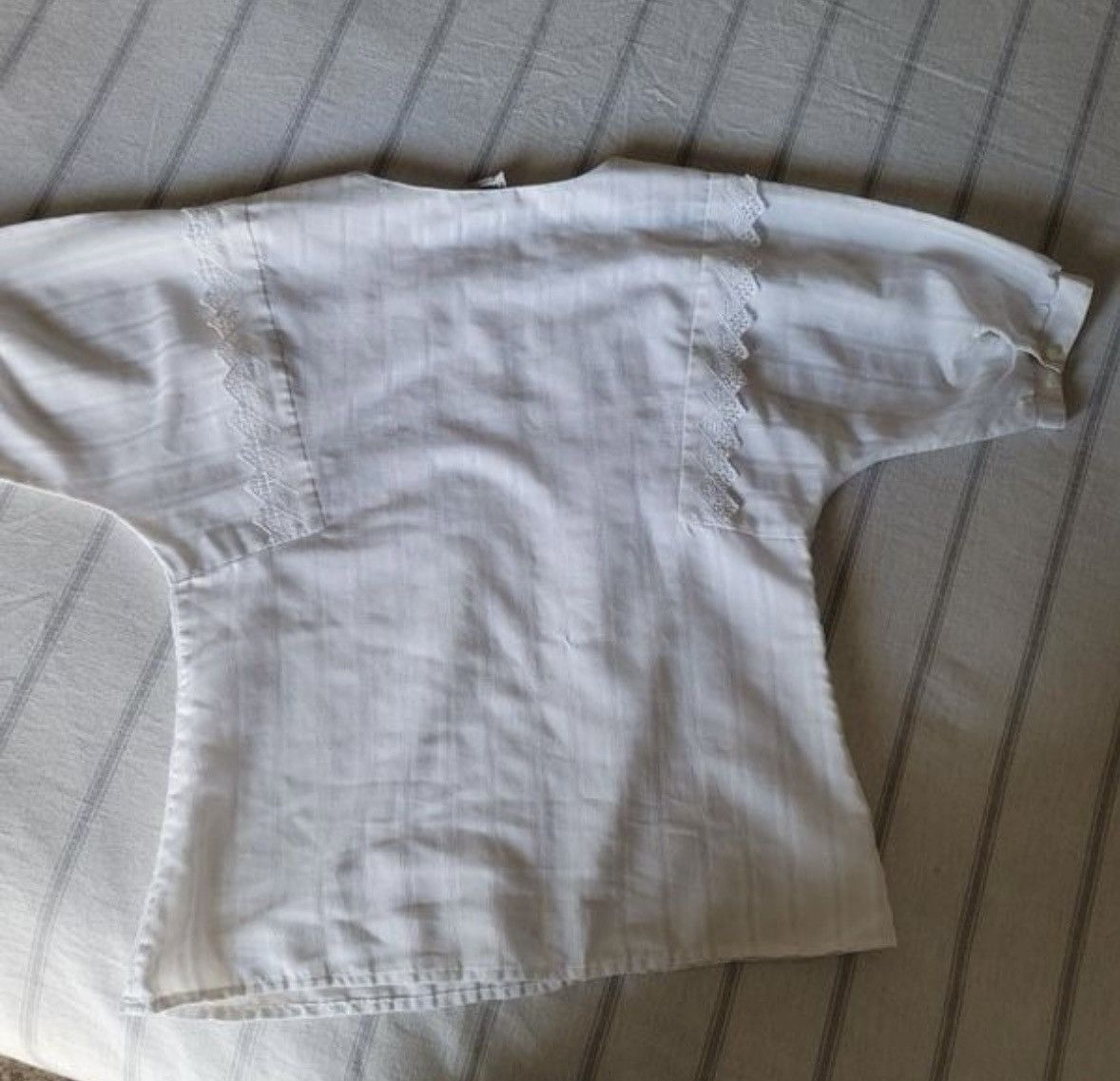 Vintage Pierre Lamonte S-M cream ivory lace eyelet Vintage cottage Size M / US 6-8 / IT 42-44 - 5 Thumbnail