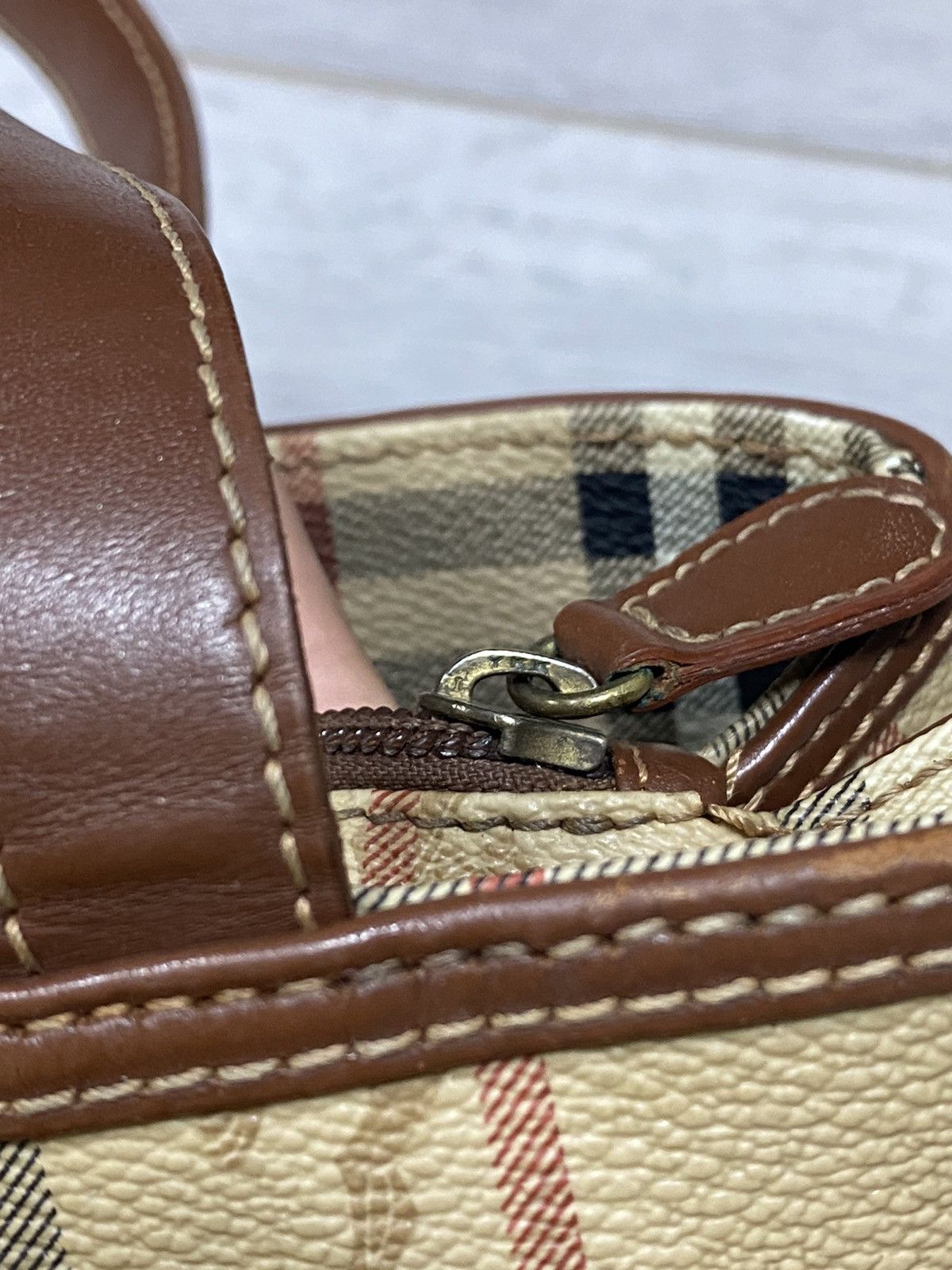 Burberry Burberry vintage nova check leather canvas bag Size ONE SIZE - 10 Thumbnail