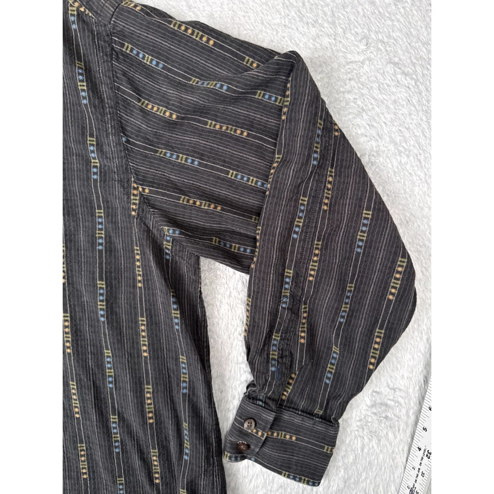 Tommy Bahama Tommy Bahama Shirt Men 2XL Black Vertical Stripe Long Sleeve Tencel Blend Button-Up Casual Beach Hawaiian Resort Aloha Size US XXL / EU 58 / 5 - 2 Thumbnail
