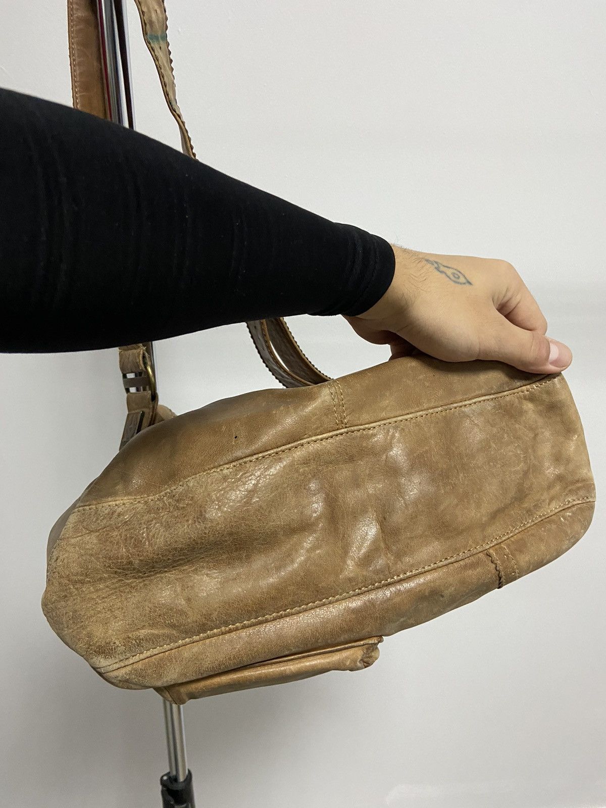 Belstaff × Vintage Belstaff Small Logo Vintage Leather Bag Luxury brown Size ONE SIZE - 5 Thumbnail