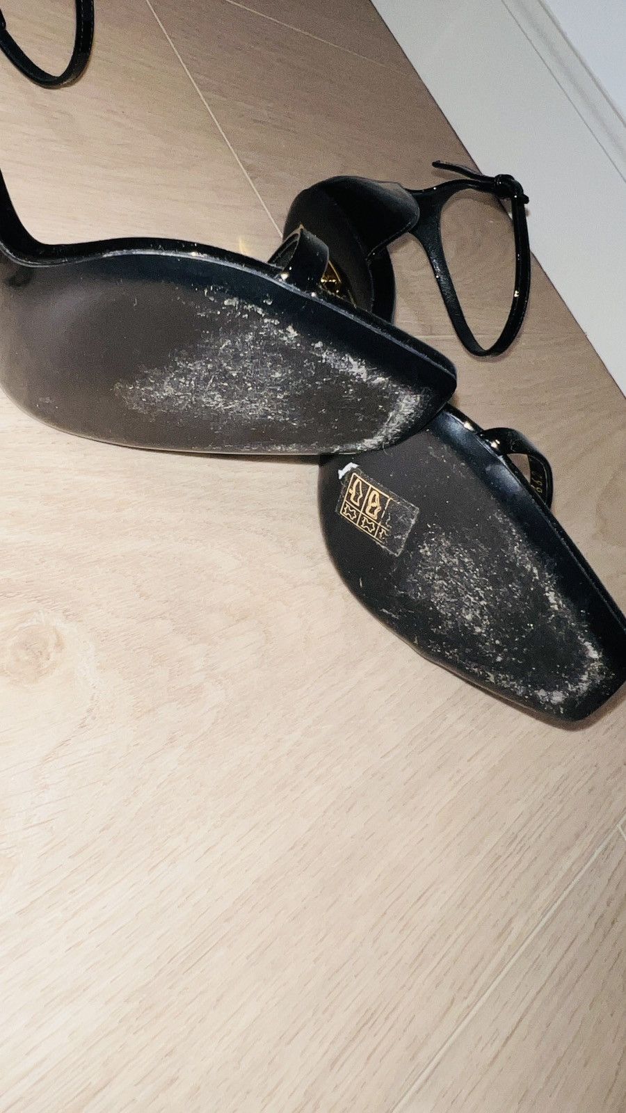 Yves Saint Laurent SAINT LAURENT Opyum embellished patent-leather sandals 38.5 Size US 8.5 / IT 38.5 - 18 Thumbnail