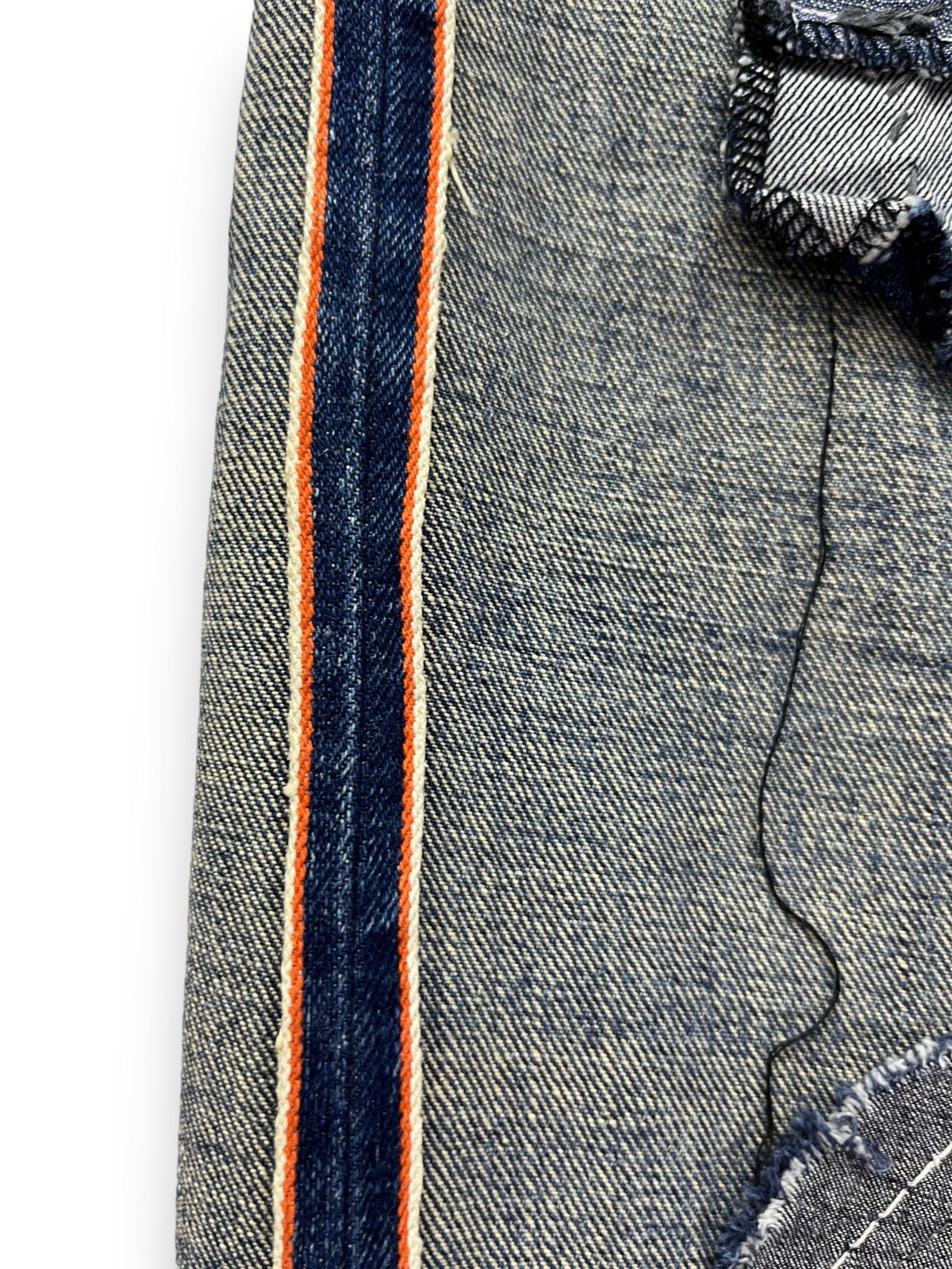 Japanese Brand 🔥Grunge Patchwork Distressed Original Selvedge Denim Japan Size US 32 / EU 48 - 15 Thumbnail