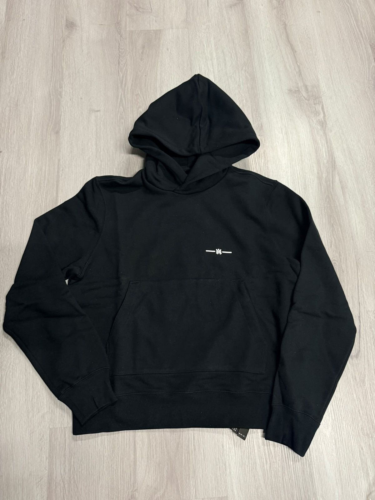 Amiri Amiri MA Bar Embroidery Black Hoodie | Grailed