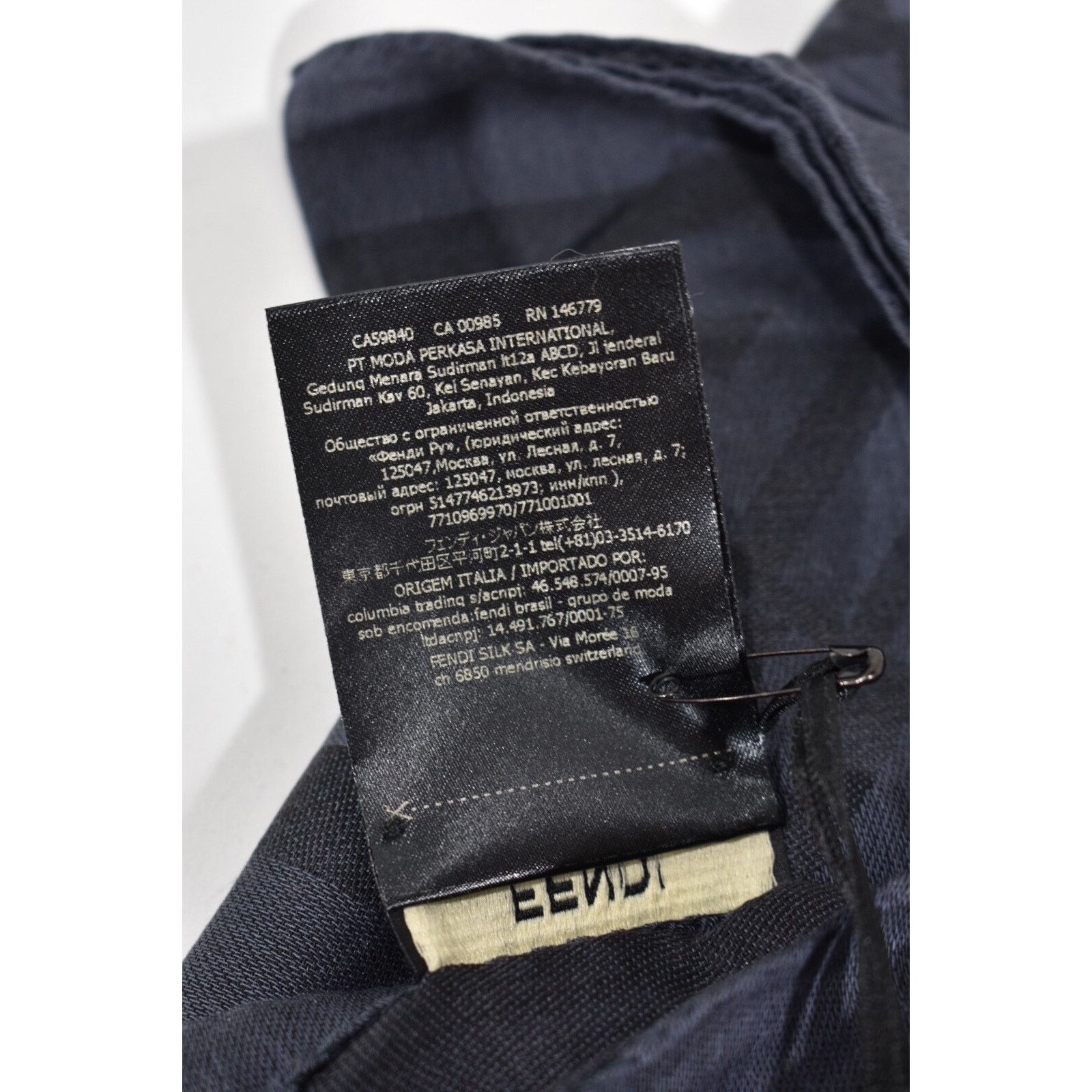 Fendi Fendi Monogram Logo Silk Fringe Hem Wrap Shawl Stole Scarf Size ONE SIZE - 11 Thumbnail
