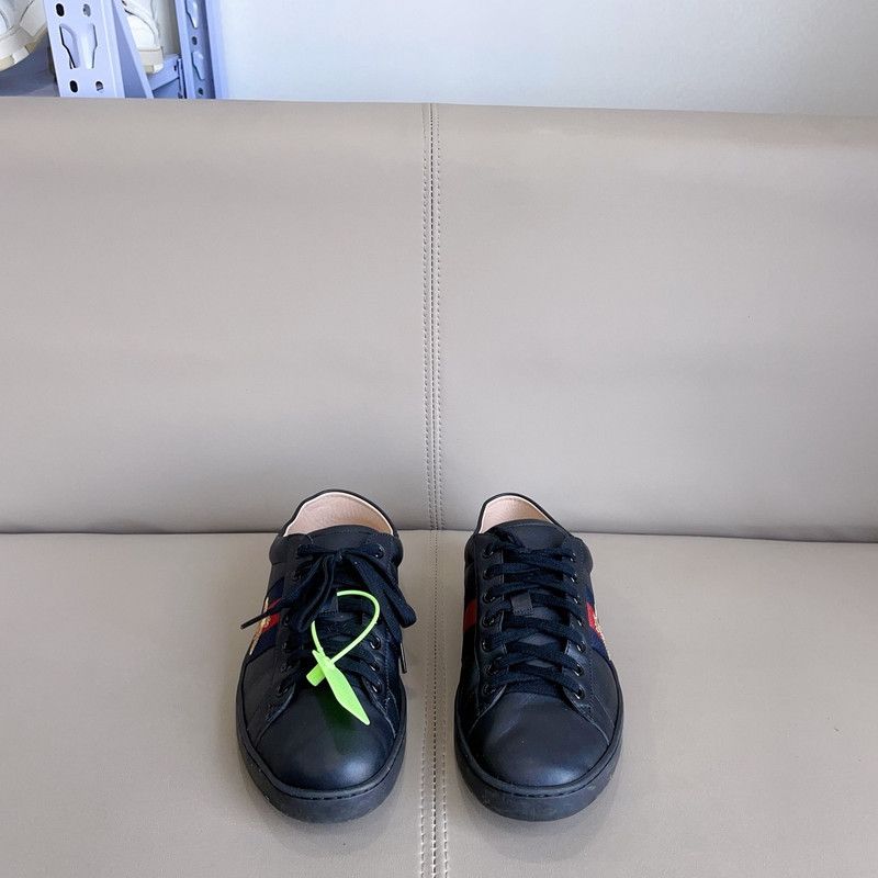 Gucci Gucci Black Low-Top Sneakers for Men and Women 0079 Size US 9 / EU 42 - 1 Thumbnail