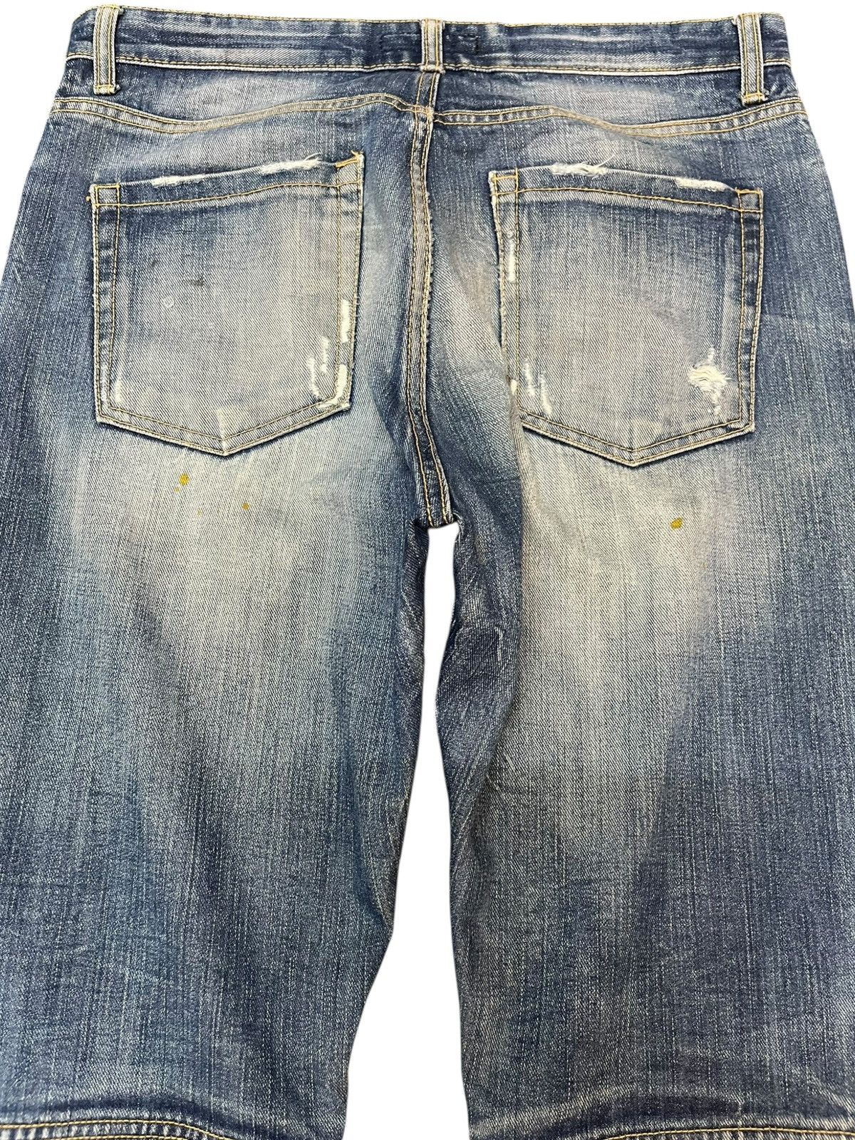 Le Grande Bleu (L.G.B.) Vintage Another Shop Faded Distressed Avantgarde Style Denim Size US 33 - 9 Thumbnail