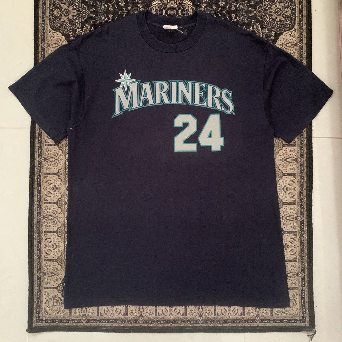 MLB × Majestic × Vintage Vintage 90s MLB Team Mariners Player Griffey 24 Jersey Tee Size US XL / EU 56 / 4 - 1 Thumbnail