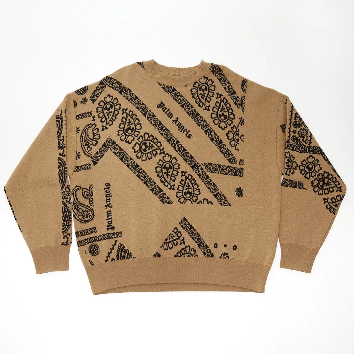 Palm Angels PALM ANGELS JACQUARD BANDANA WOOL SWEATER Size US XL / EU 56 / 4 - 1 Thumbnail