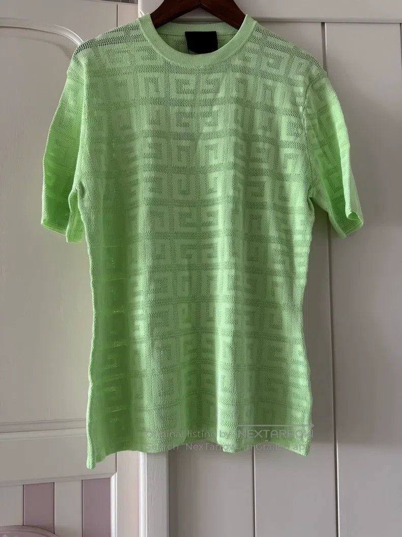 Givenchy Givenchy Light Green Pearl Short Sleeve T-Shirt Size US L / EU 52-54 / 3 - 1 Thumbnail