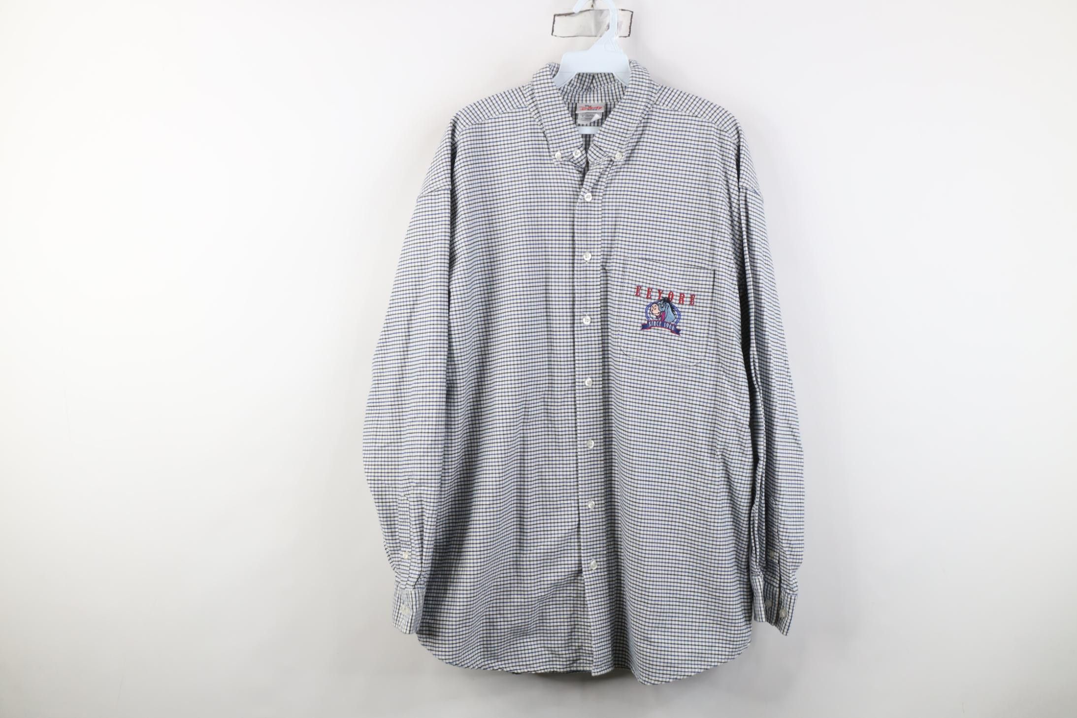 Disney Vintage 90s Disney Winnie the Pooh Eeyore Button Shirt Size US L / EU 52-54 / 3 - 1 Thumbnail