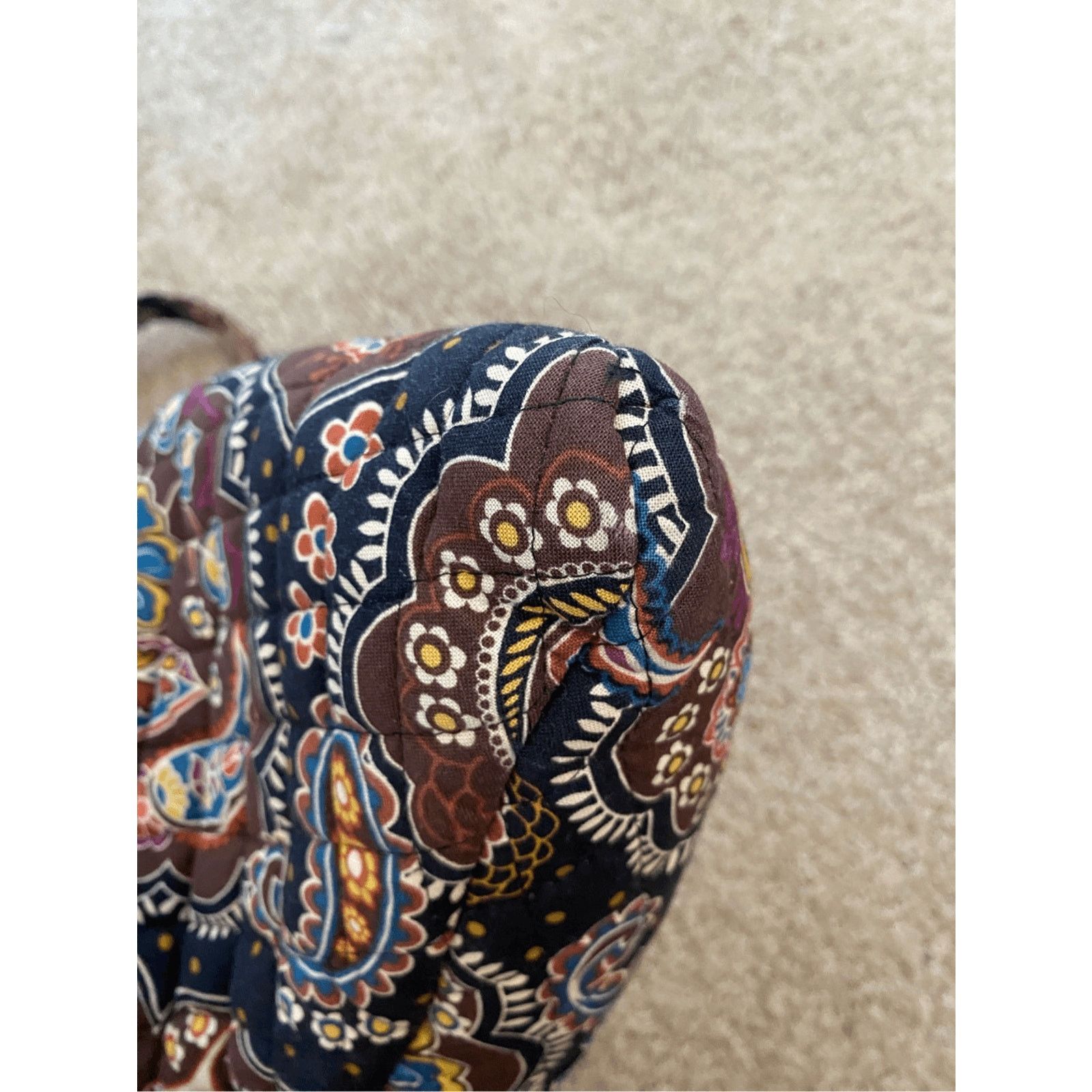 Vera Bradley Vera Bradley Cafe Latte Classic Crossbody Brown Paisley Blue Size ONE SIZE - 9 Thumbnail