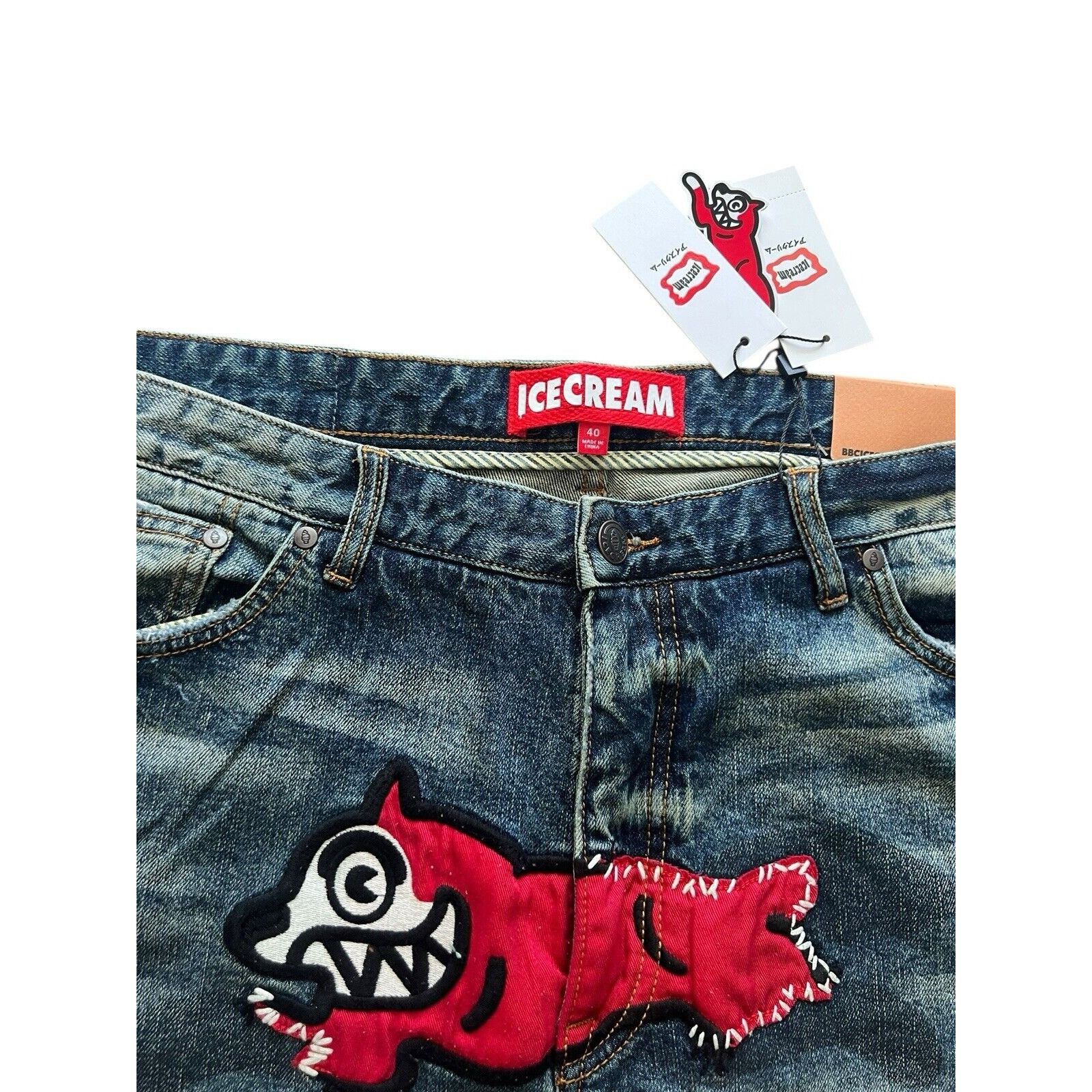 Billionaire Boys Club × Icecream ICECREAM Billionaire Boys Club Mens Jeans Blue Size 40/32 Size US 40 / EU 56 - 3 Thumbnail