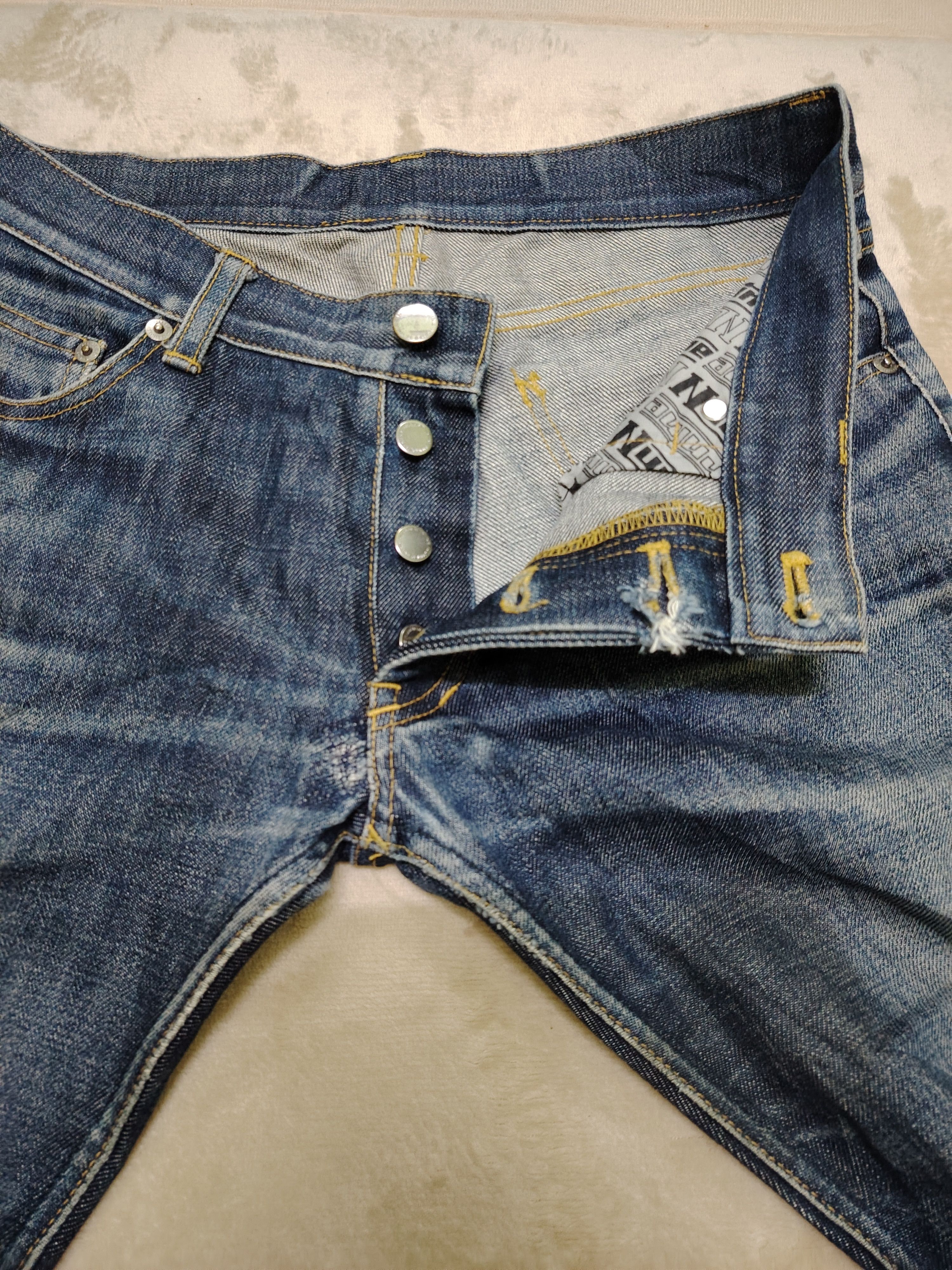 Japanese Brand Number Nine Archive Grunge Distressed Denim Jeans Size US 30 / EU 46 - 5 Thumbnail