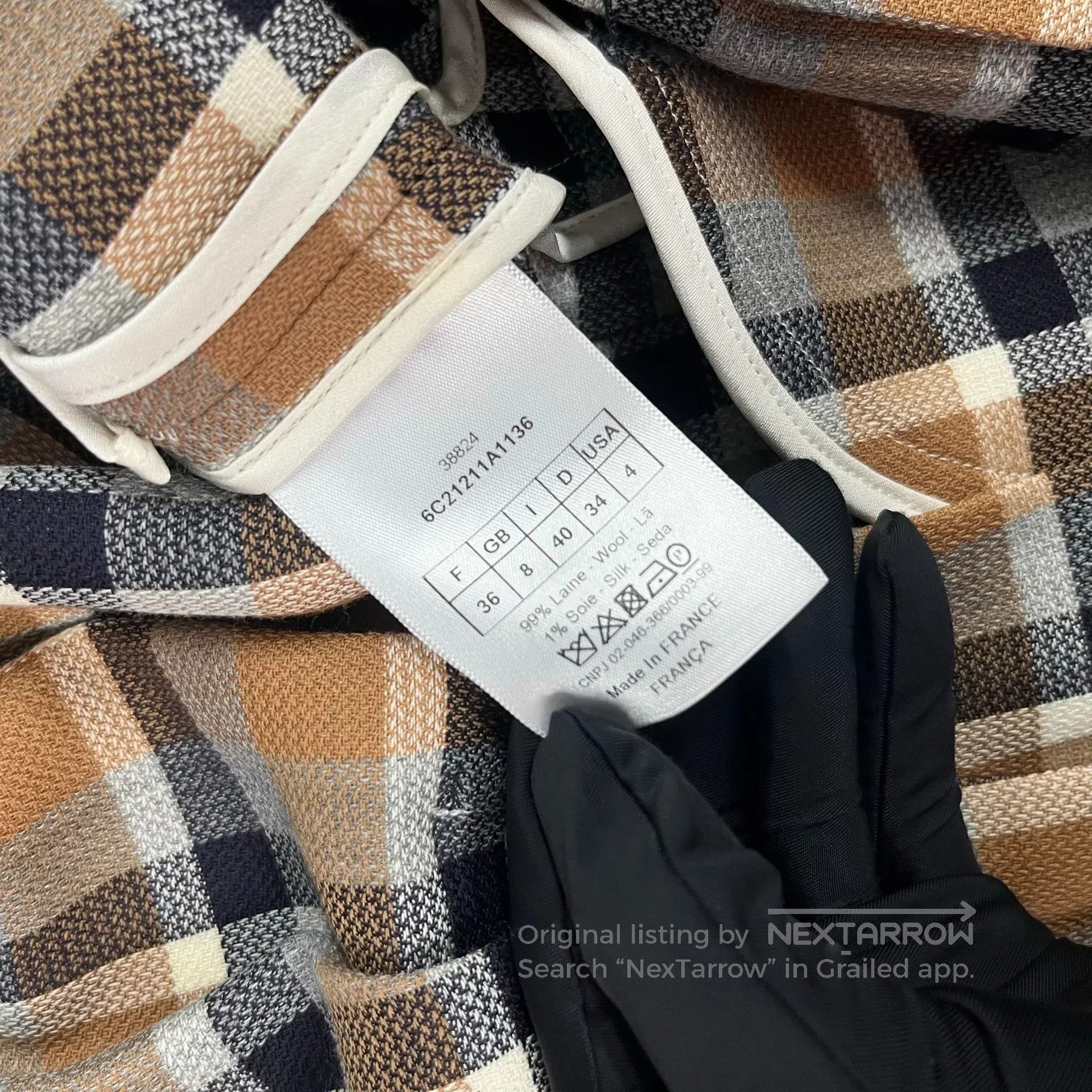 Dior Dior Brown and Black Plaid Long-sleeve Shirt| Size XS / US 0-2 / IT 36-38 - 4 Thumbnail