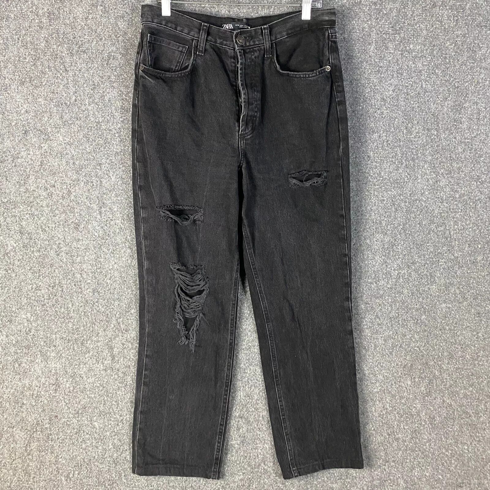Zara Zara Mom Jeans Women's Size 6 Denim Button Fly Charcoal Gray Size 28" / US 6 / IT 42 - 1 Thumbnail