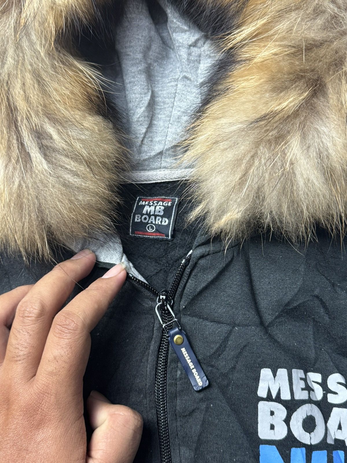 Beauty Beast × Hysteric Glamour × Japanese Brand Fur Hoodie Japanese Message Board Nuts Styled Size US L / EU 52-54 / 3 - 5 Thumbnail