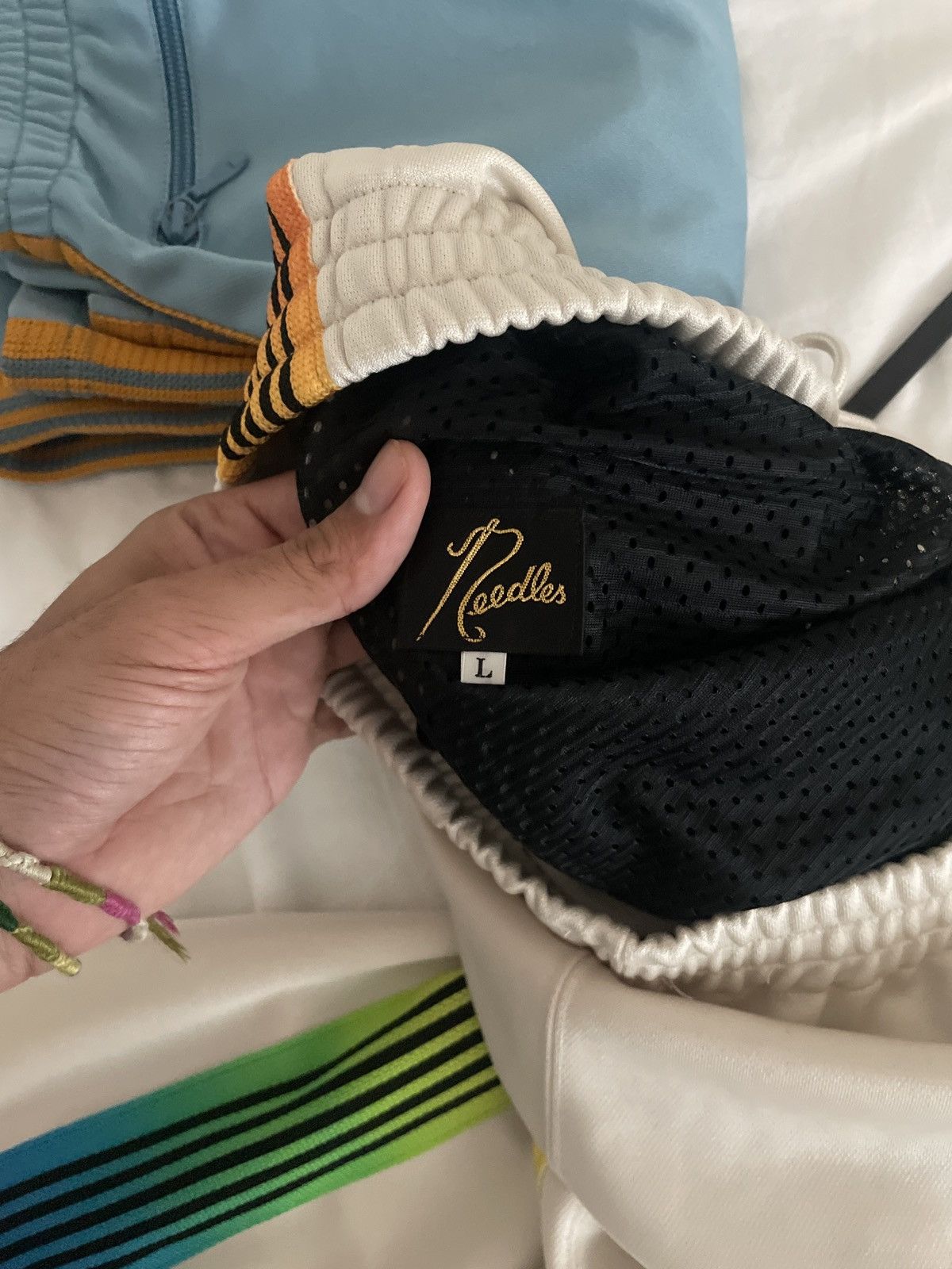 Japanese Brand × Needles AWGE needles rainbow track pants | Grailed 