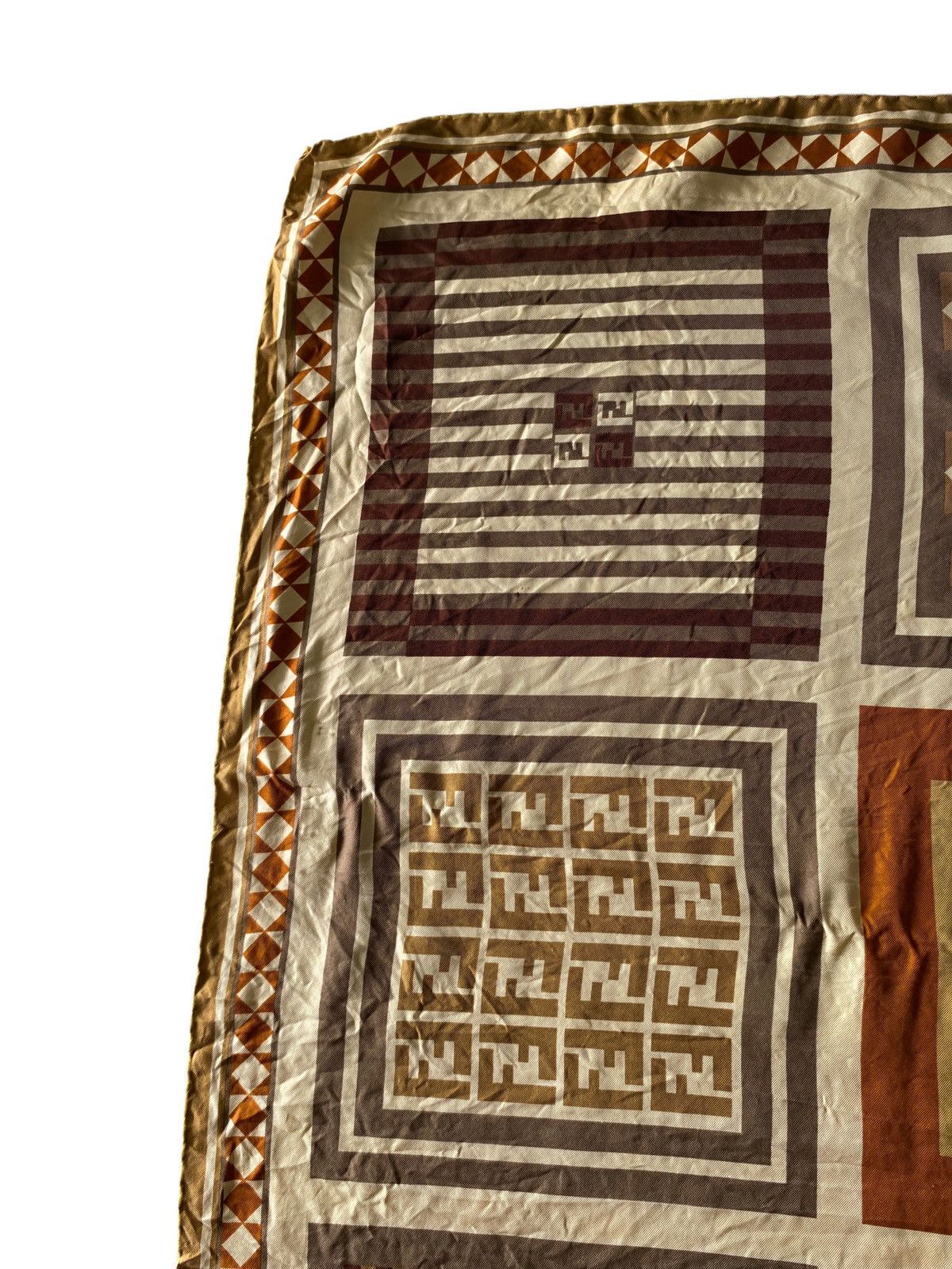 Fendi Fendi Multi Logo Silk Handkerchief/ Neckerchief/ Bandana Size ONE SIZE - 5 Thumbnail