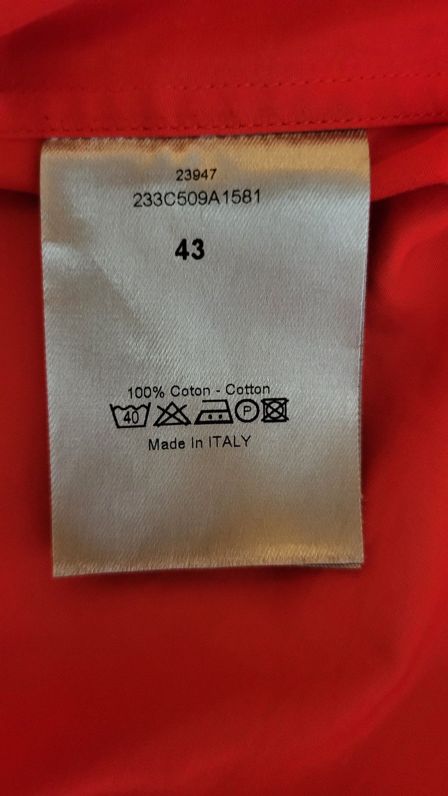 Dior × Hedi Slimane Dior Red Button-Up Shirt Size US L / EU 52-54 / 3 - 4 Thumbnail