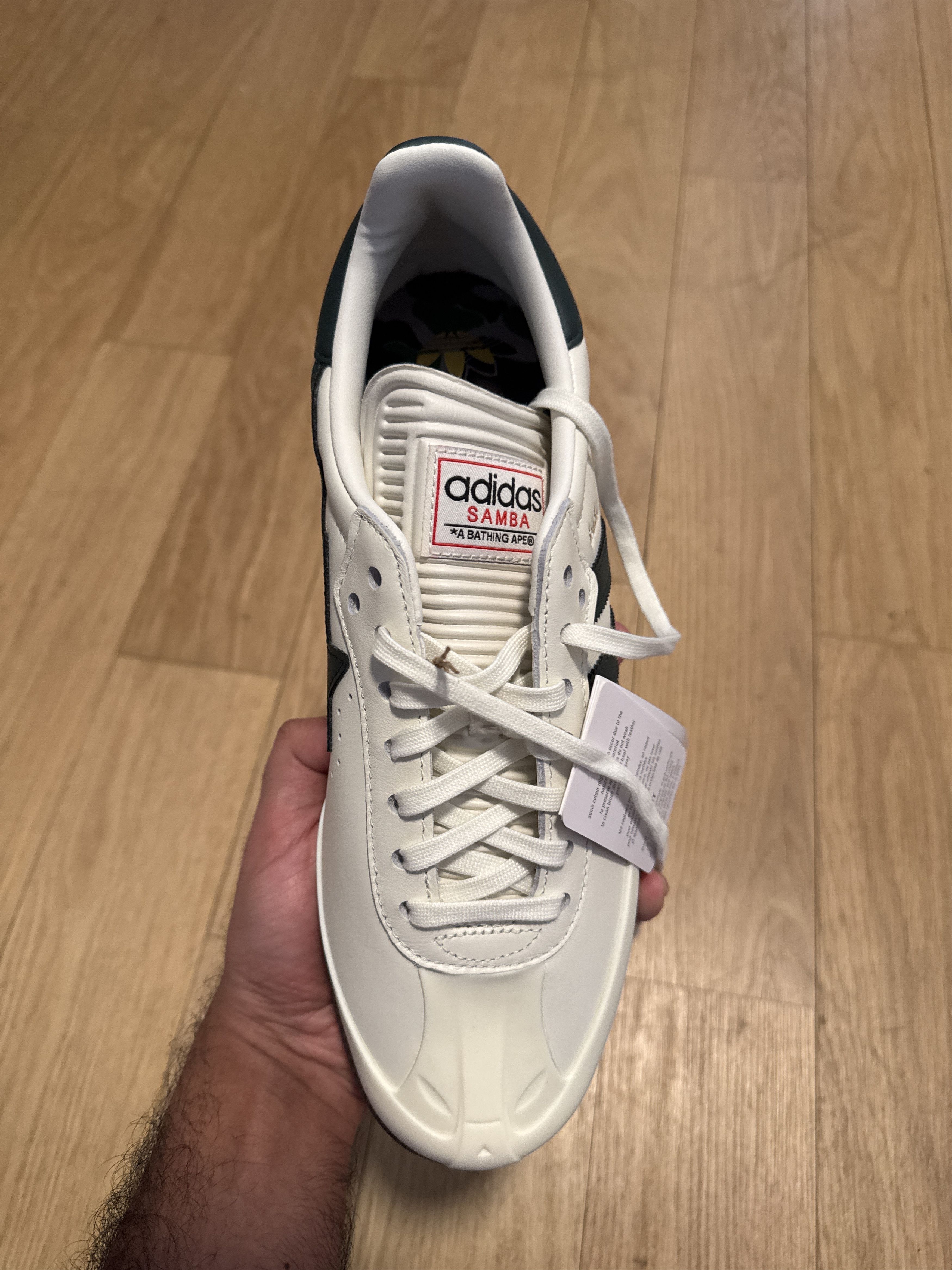 Adidas × Bape 2026 Adidas X Bape Samba White and Green Colorway Size US 9.5 / EU 42-43 - 5 Thumbnail