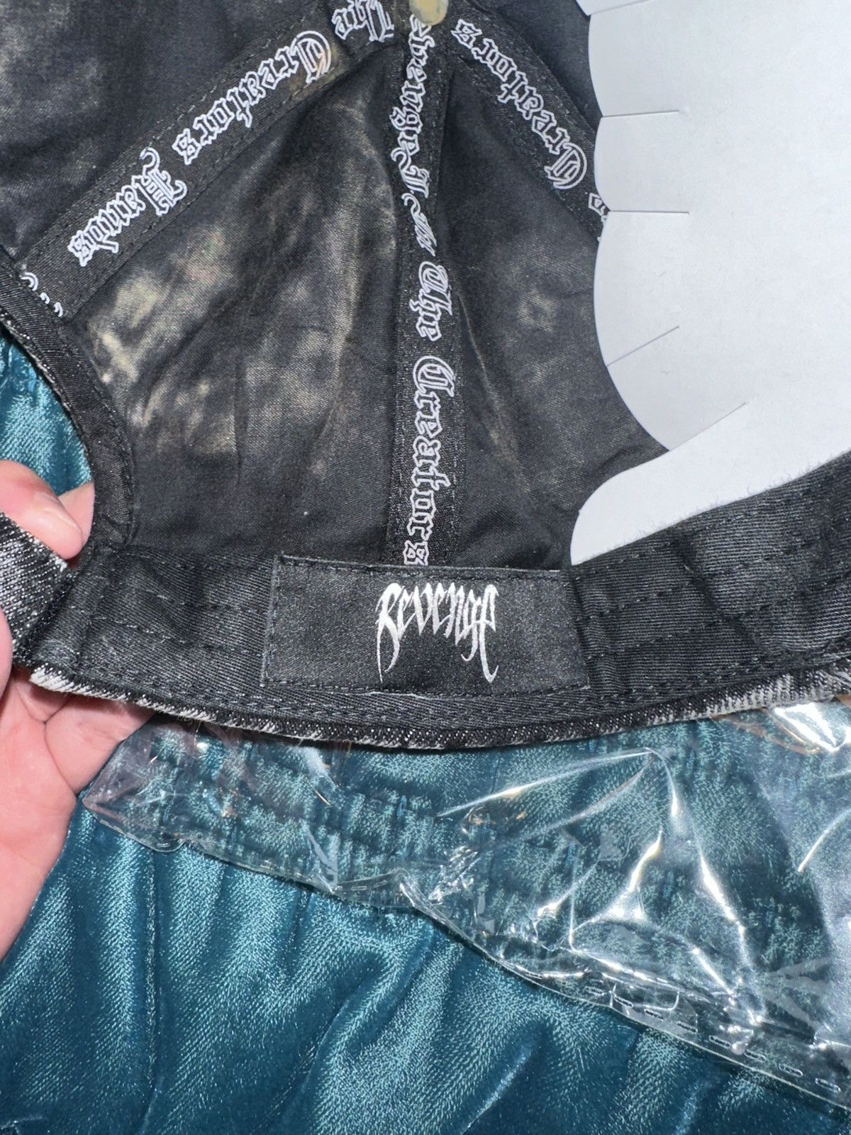 Revenge Crucible Distressed Denim Hat washed Black Size ONE SIZE - 3 Thumbnail