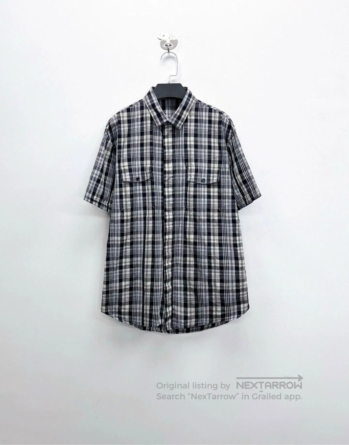 Dior dior gray white plaid short sleeve shirt. Size US L / EU 52-54 / 3 - 1 Thumbnail
