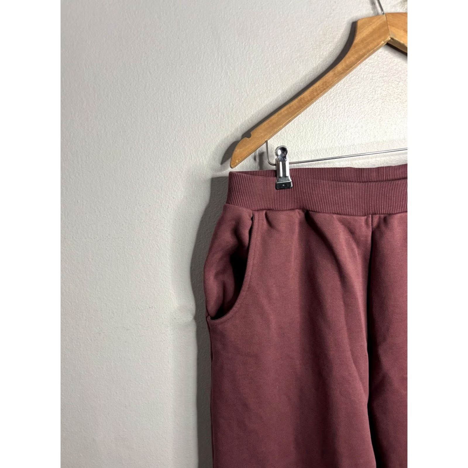 Vintage Adanola Sweatpants Womens M Pink Straight Leg Elastic Waist Lounge Pockets Size 24" / US 00 / IT 34 - 2 Thumbnail