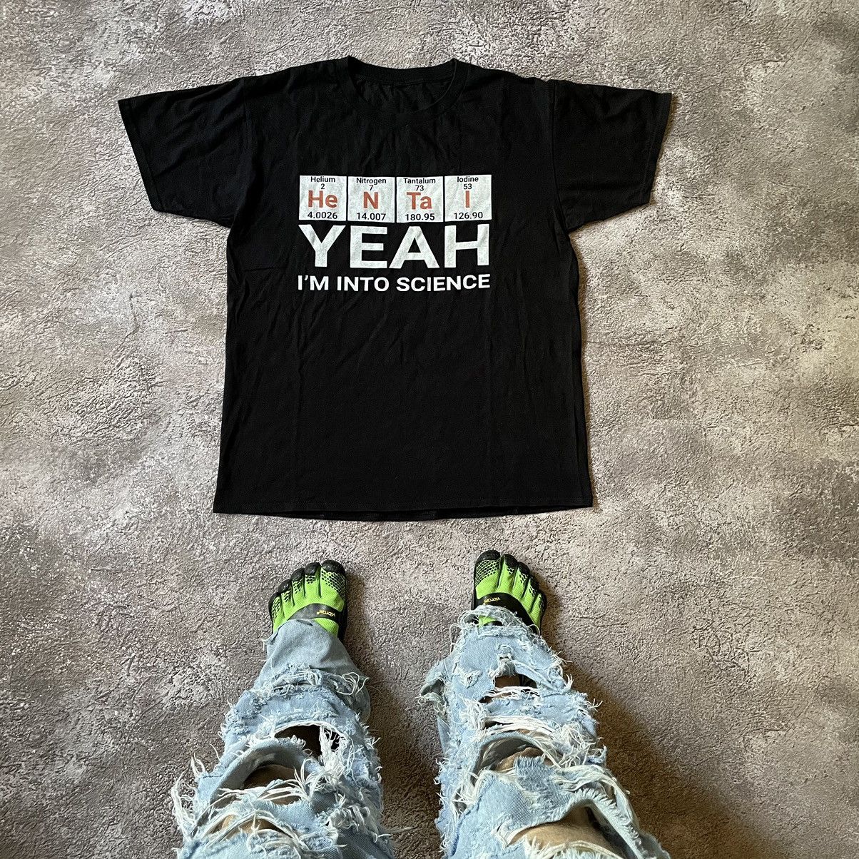 Vintage Vintage Y2K Graphic Tee Science Print Streetwear Black M Size US M / EU 48-50 / 2 - 2 Thumbnail
