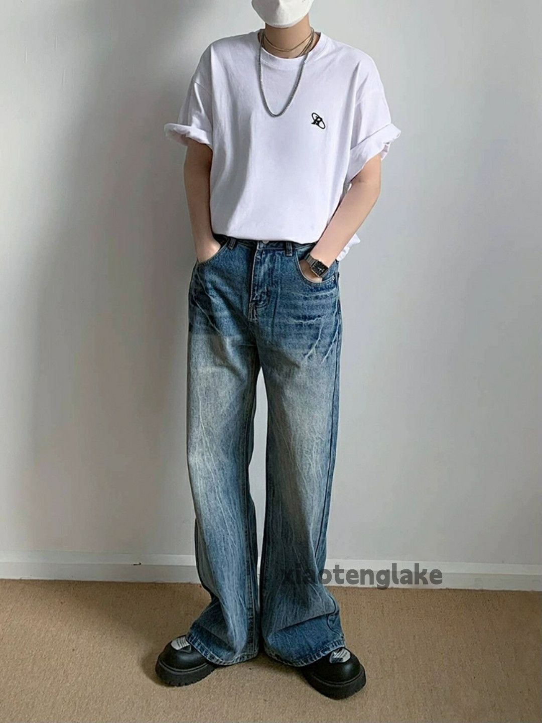 Jean × Vintage washed faded cleanfit yuppie bootcut grunge jeans Size US 32 / EU 48 - 2 Thumbnail
